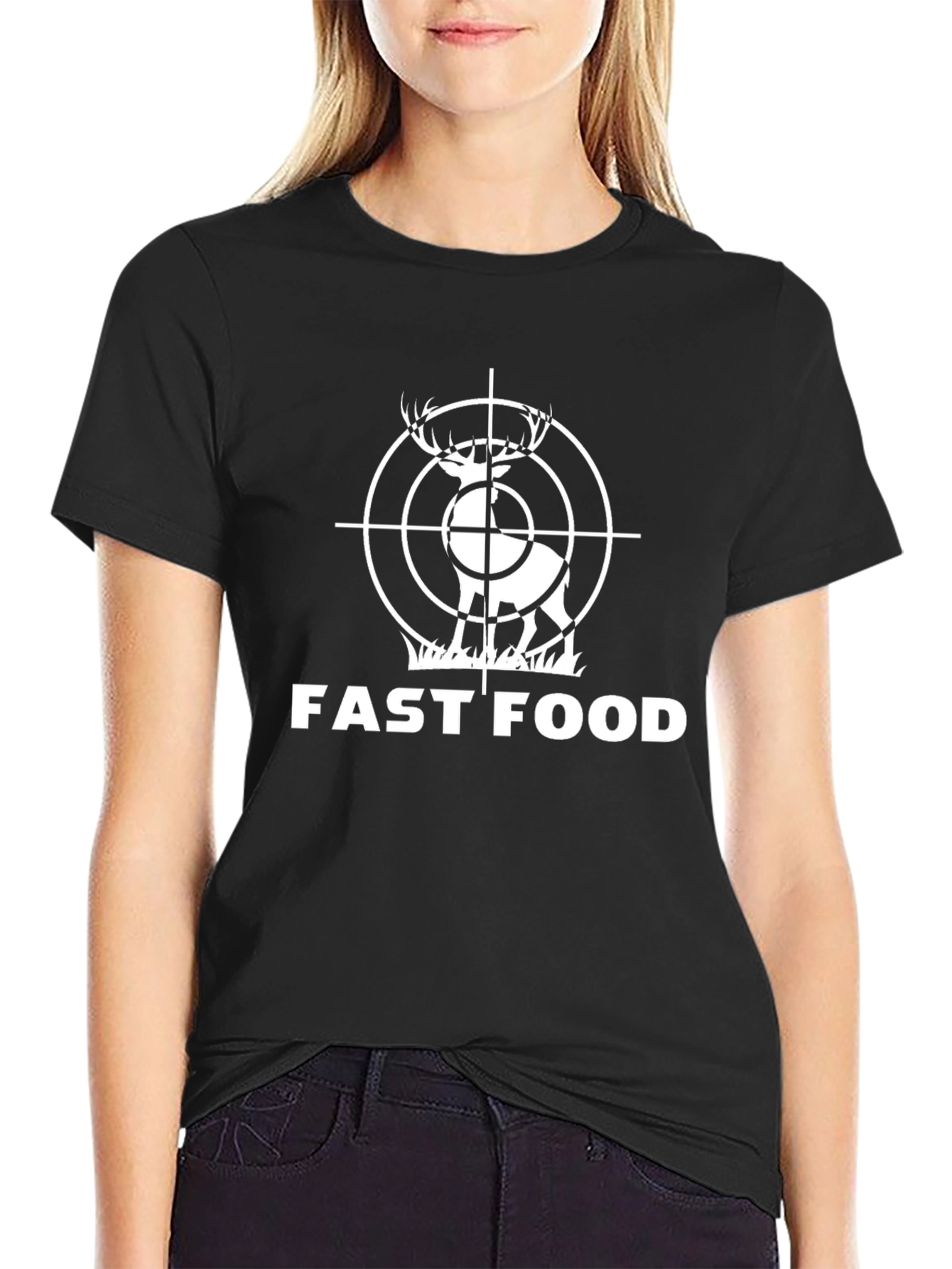 Fast Food Hunting T-Shirt - Novelty Graphic Tee