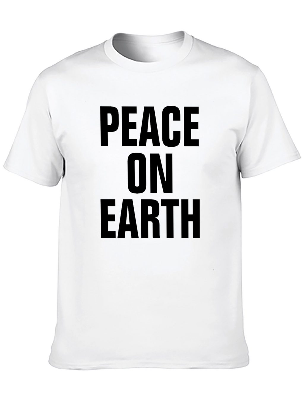 Peace on Earth Black Graphic T-Shirt