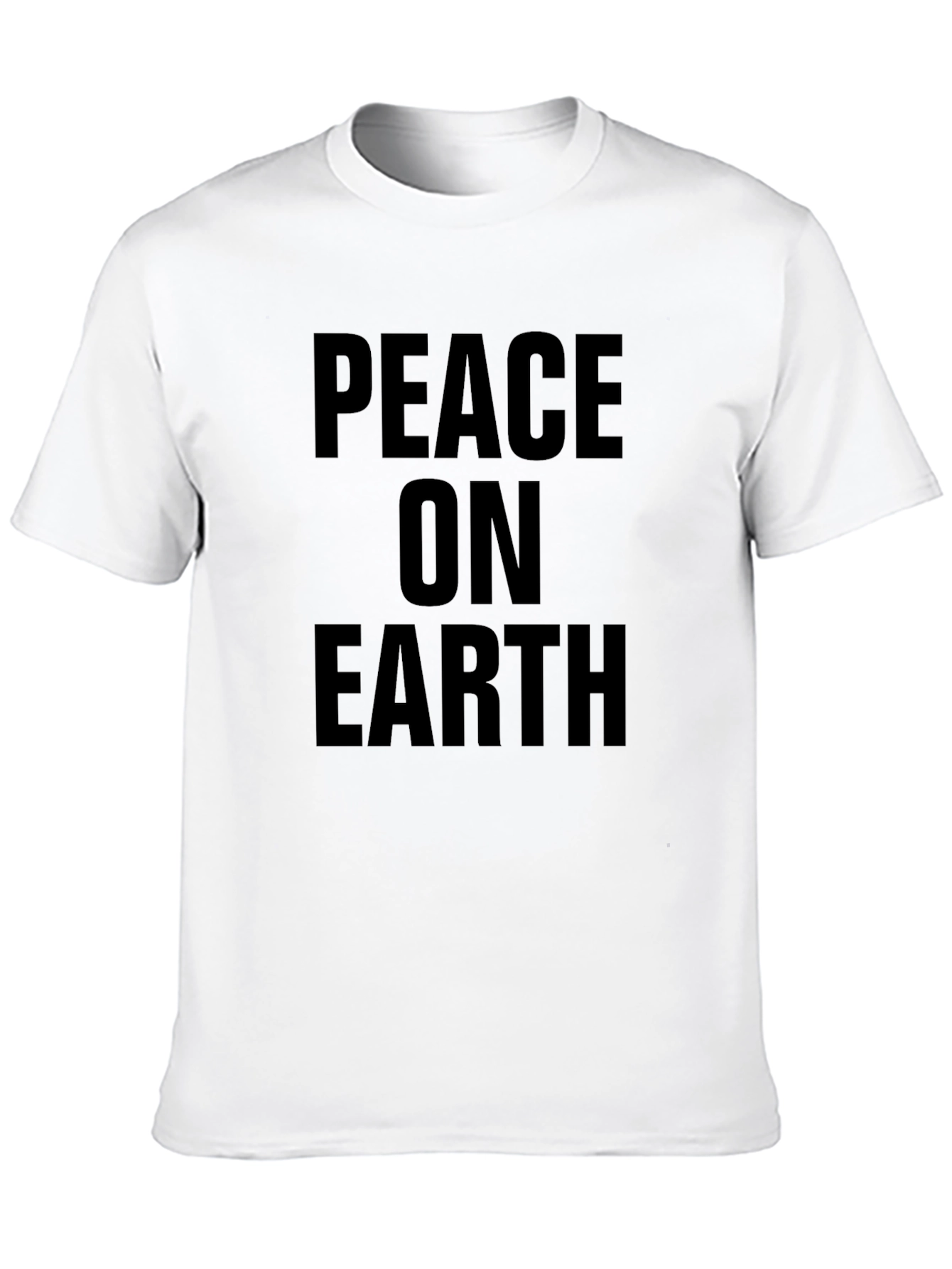 Peace on Earth Black Graphic T-Shirt