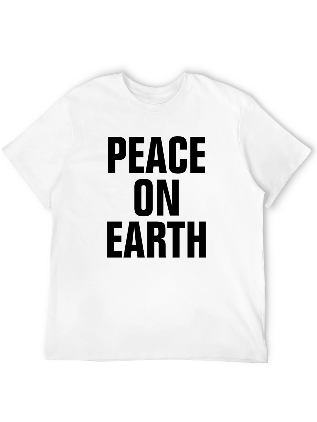 Peace on Earth Black Graphic T-Shirt
