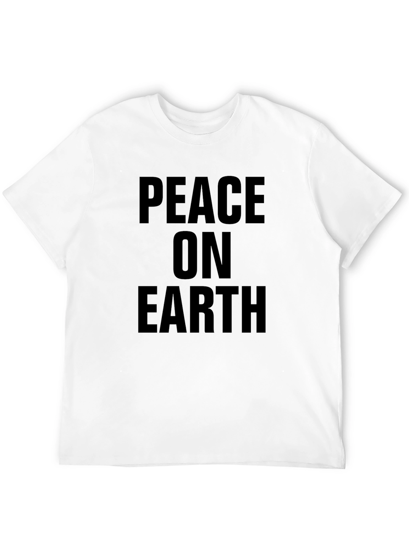 Peace on Earth Black Graphic T-Shirt