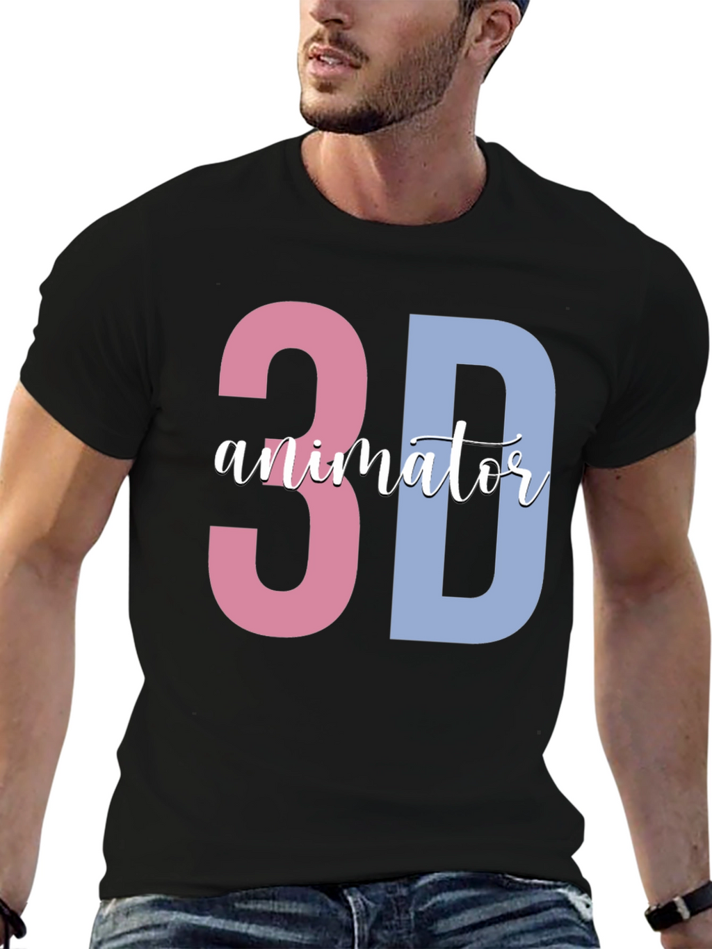 3D Animator Black T-Shirt - Unique Design
