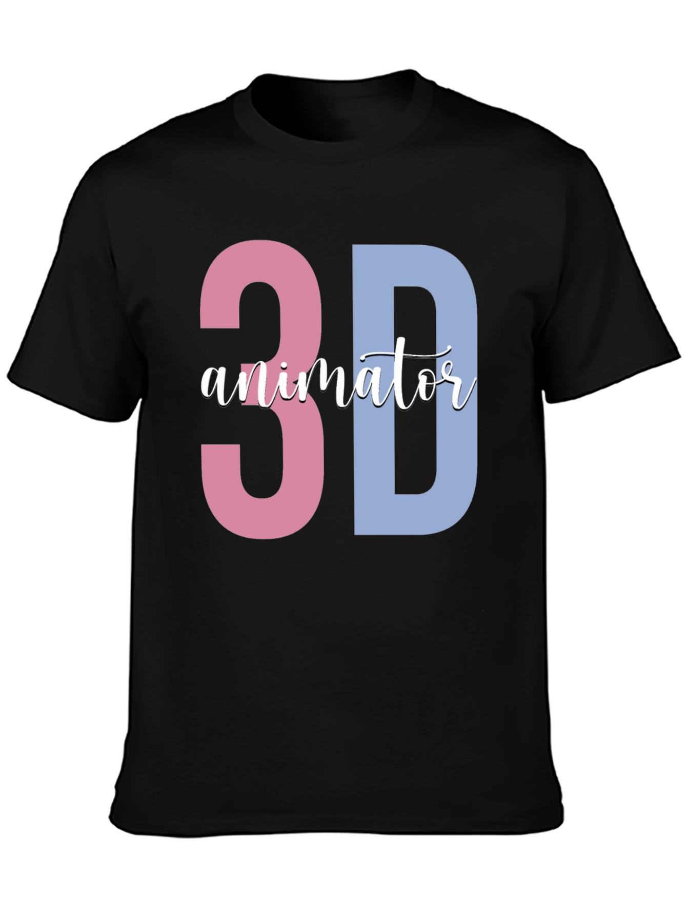 3D Animator Black T-Shirt - Unique Design