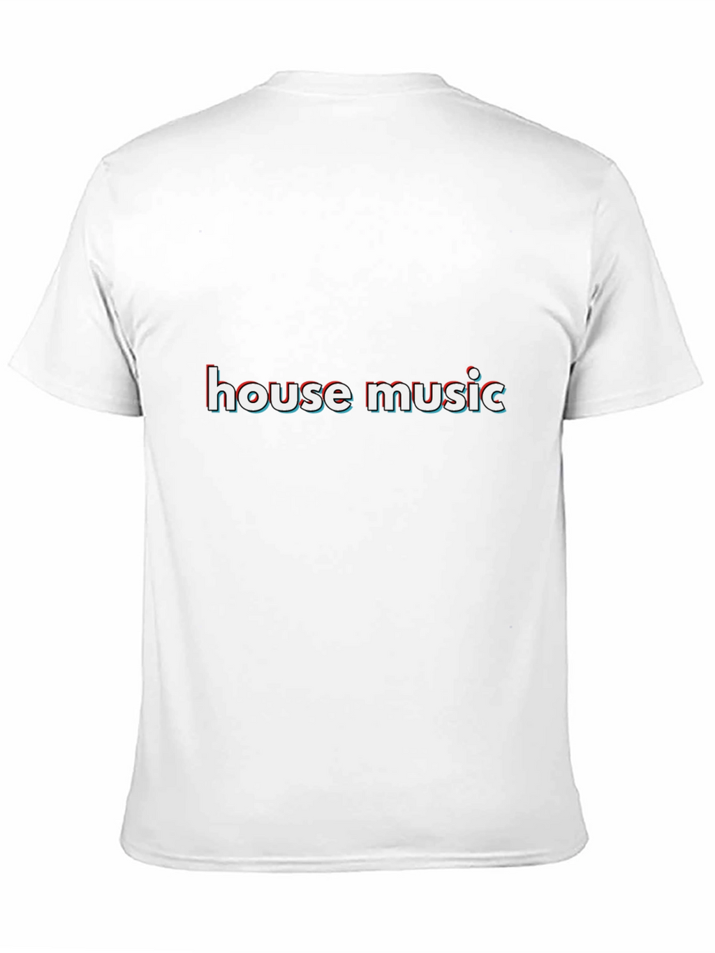 House Music Anaglyph Style Black T-Shirt
