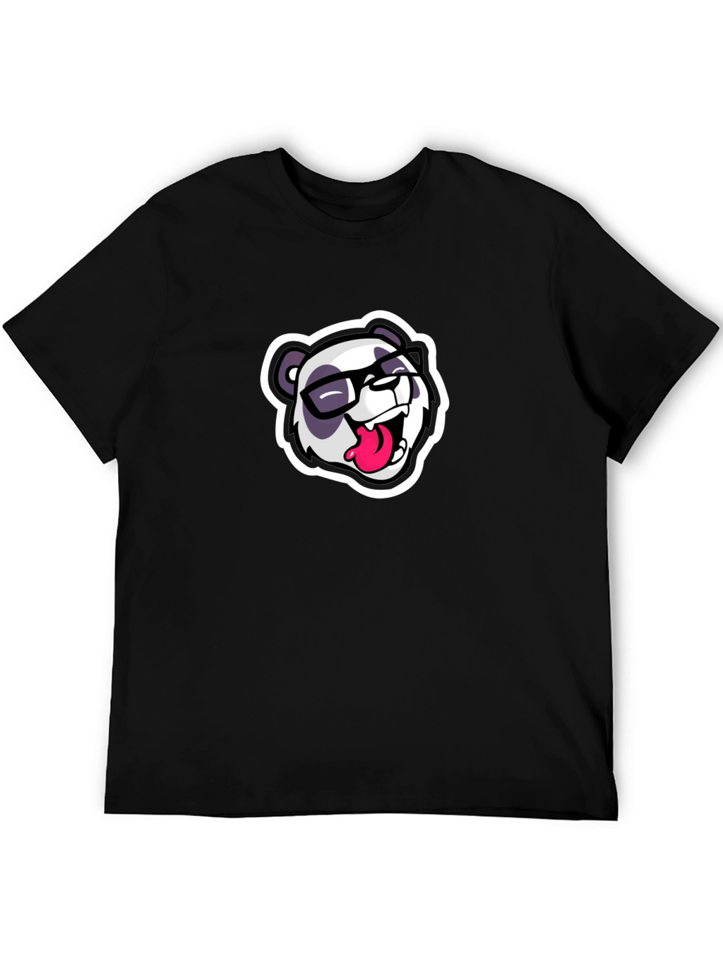 Cool Panda Graphic Tee - Black Casual T-Shirt