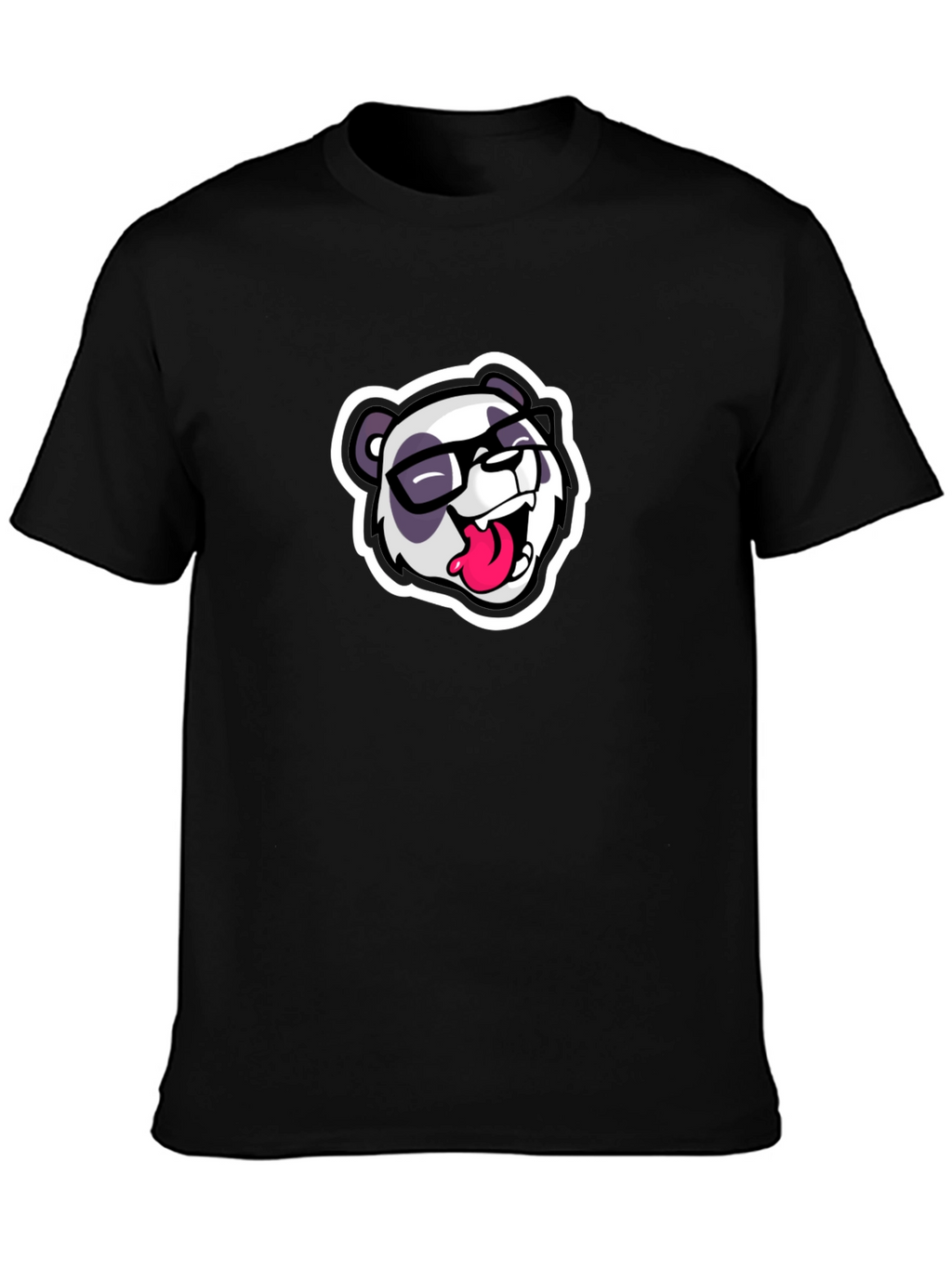 Cool Panda Graphic Tee - Black Casual T-Shirt