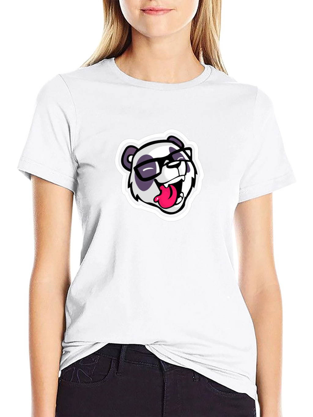 Cool Panda Graphic Tee - Black Casual T-Shirt