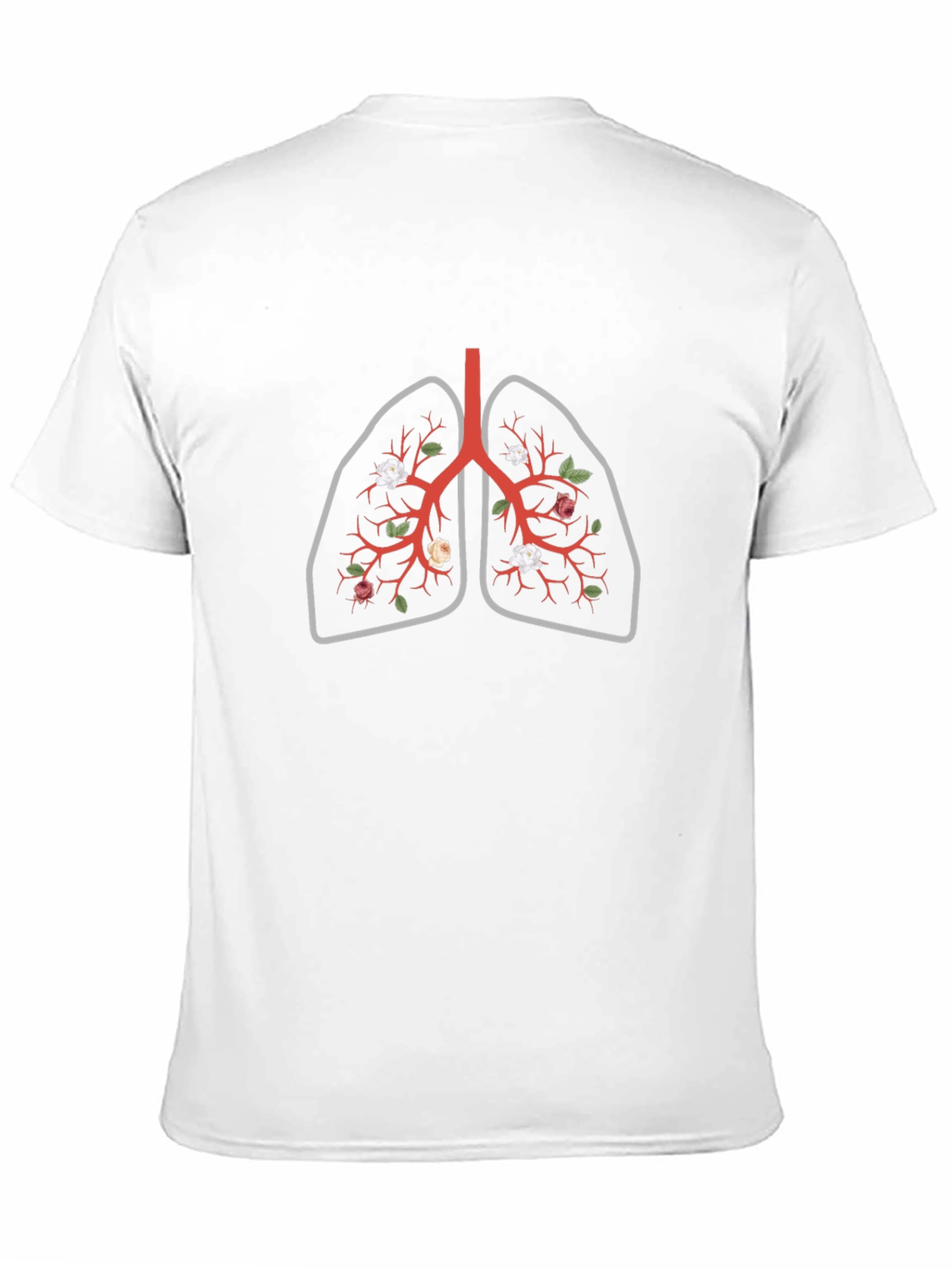 Floral Lungs Graphic T-Shirt - Black