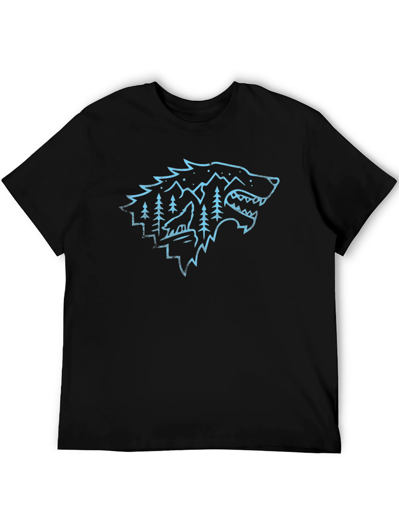 Wolf Wilderness Graphic Tee - Cool Design