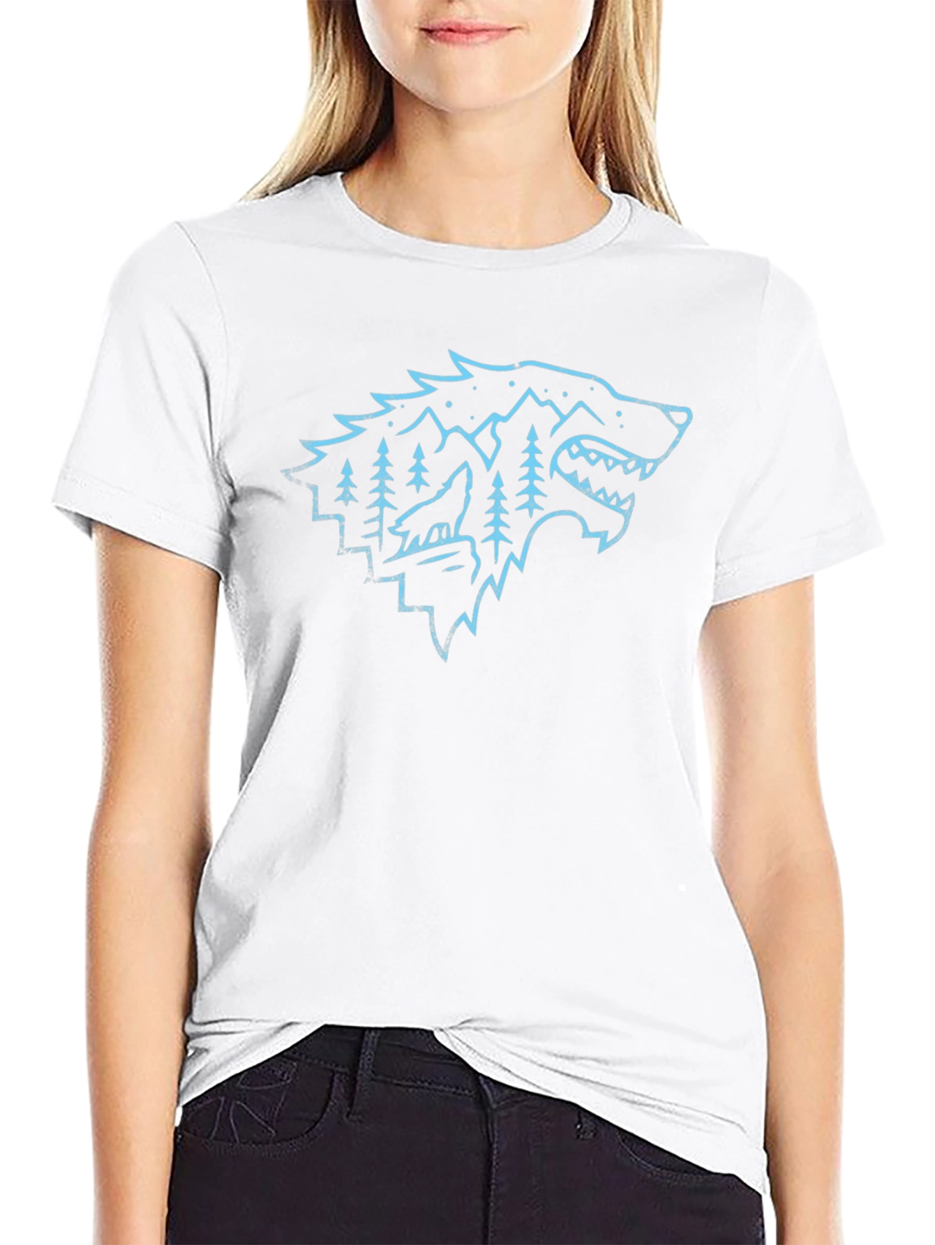 Wolf Wilderness Graphic Tee - Cool Design