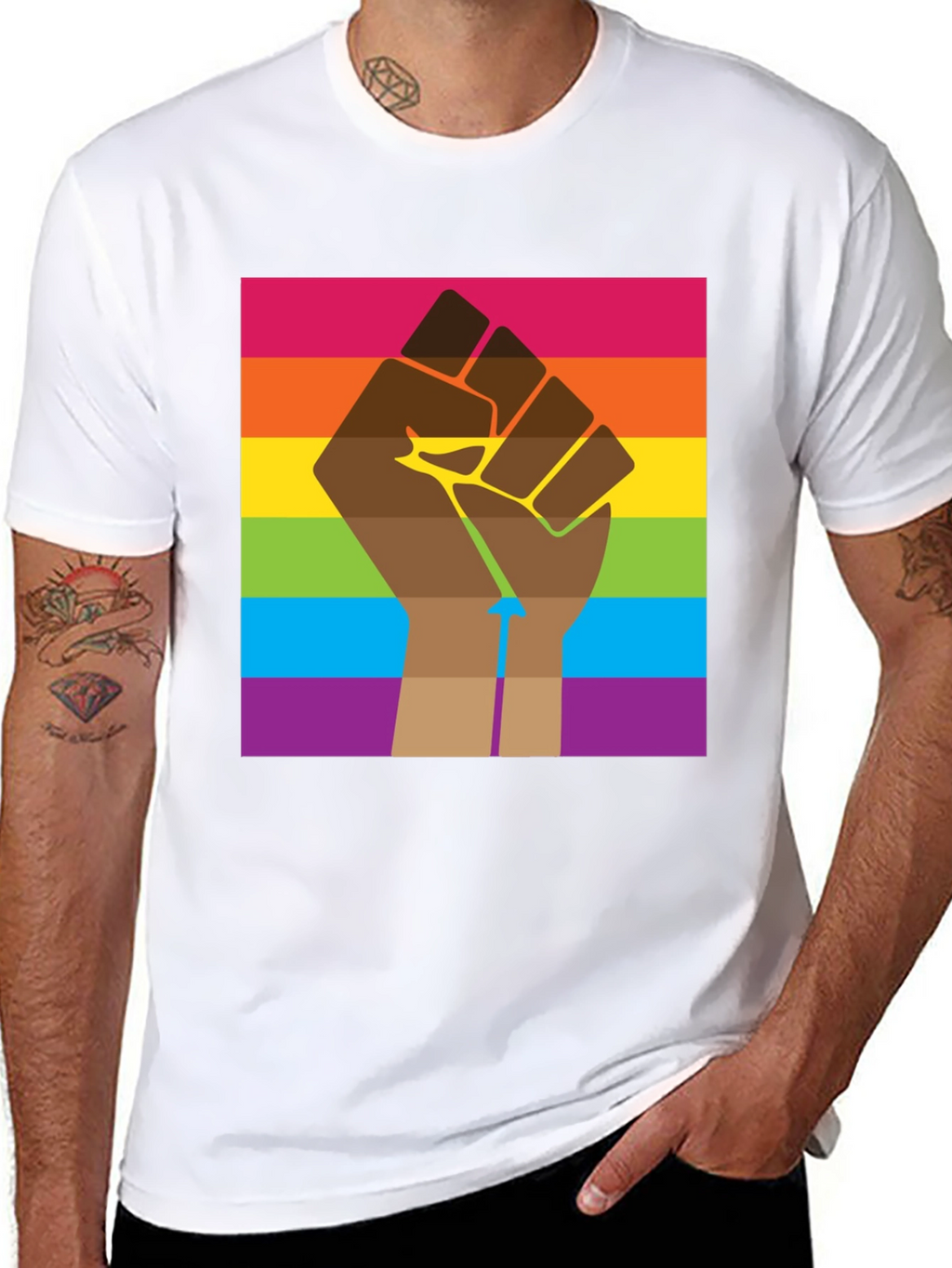 Equality Fist Rainbow T-Shirt