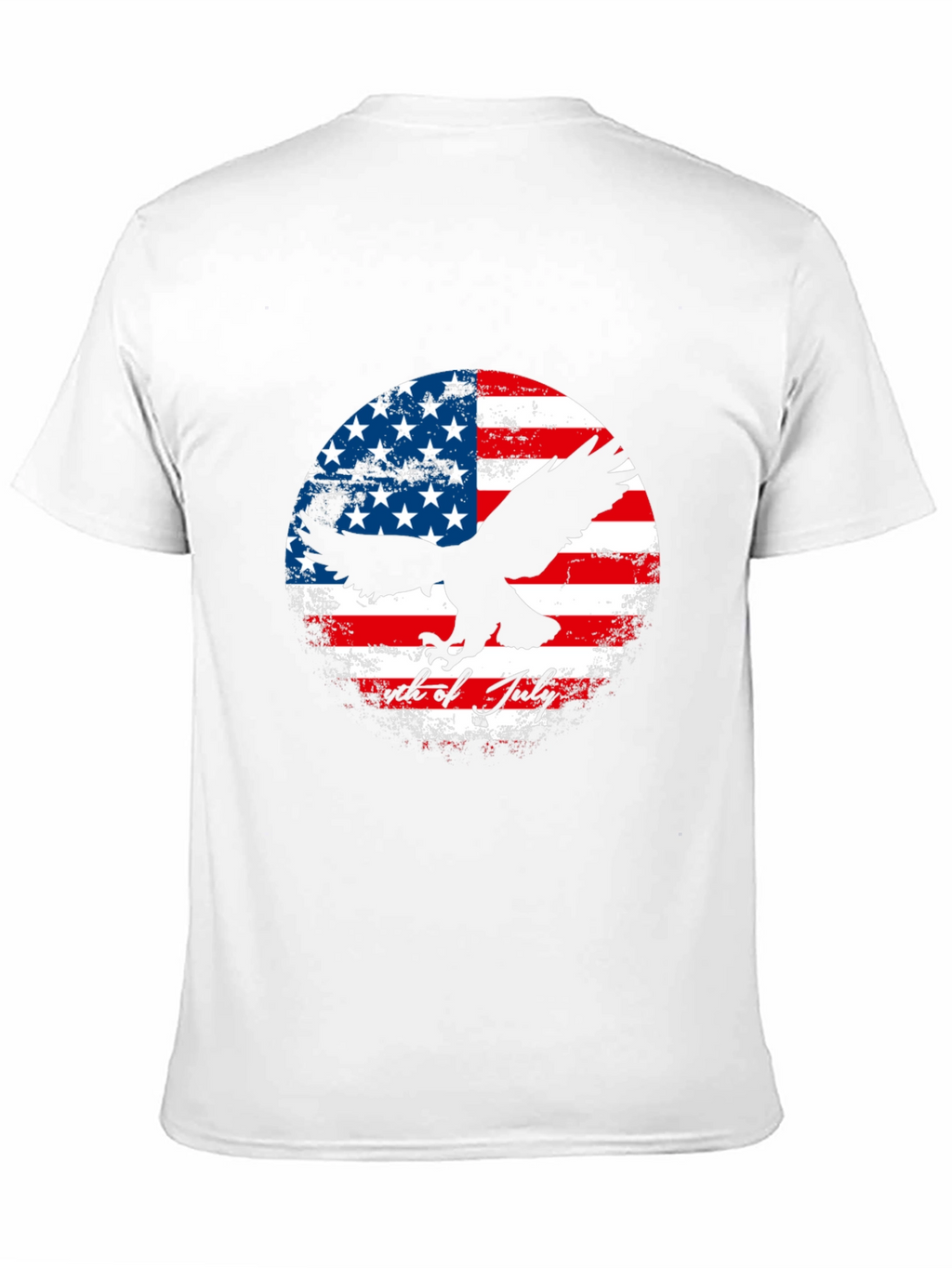 Patriotic Eagle & US Flag Graphic T-Shirt
