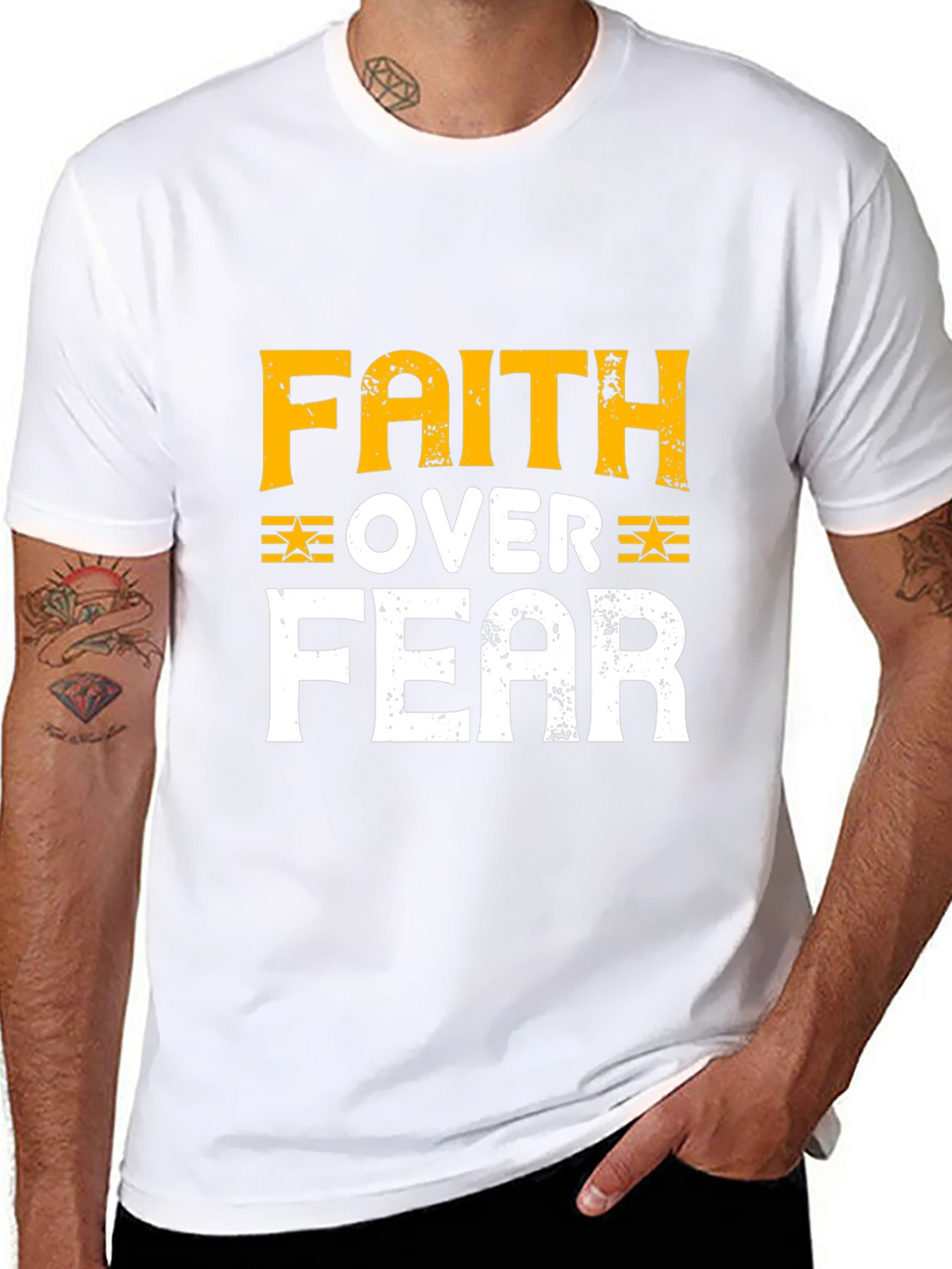 Faith Over Fear Graphic Tee - Black T-Shirt