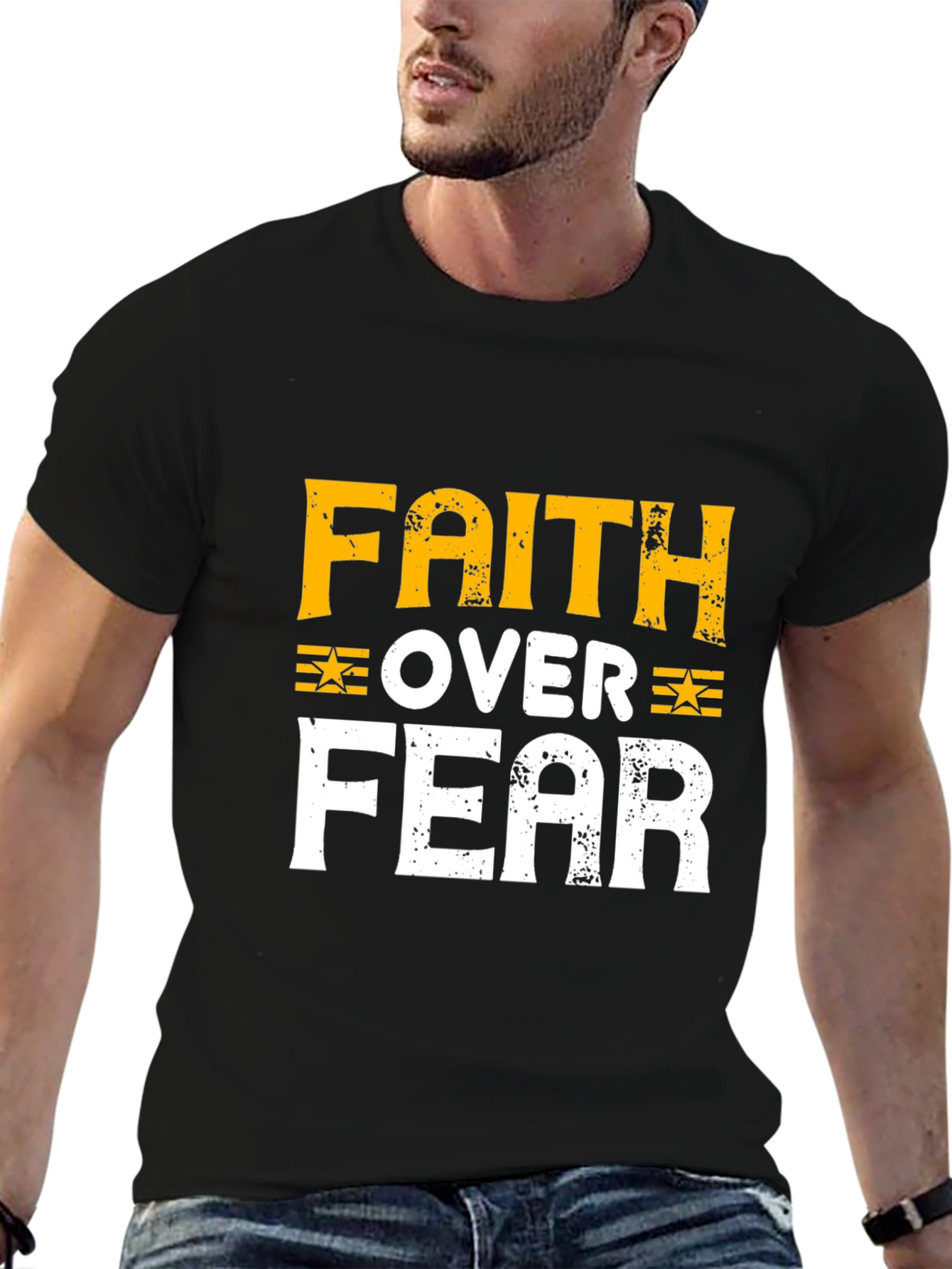 Faith Over Fear Graphic Tee - Black T-Shirt