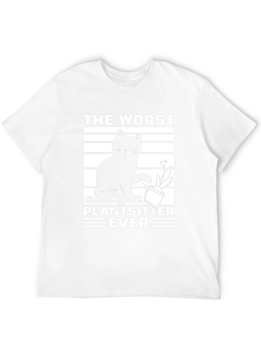 Funny Cat Plant Sitter T-Shirt