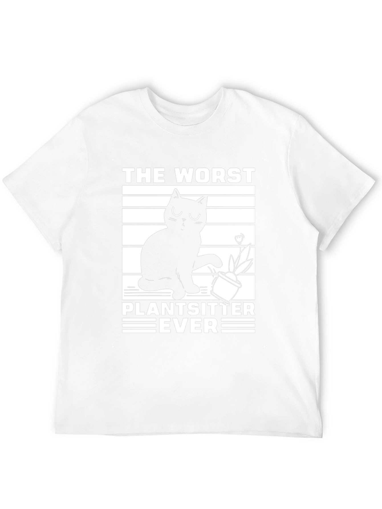 Funny Cat Plant Sitter T-Shirt