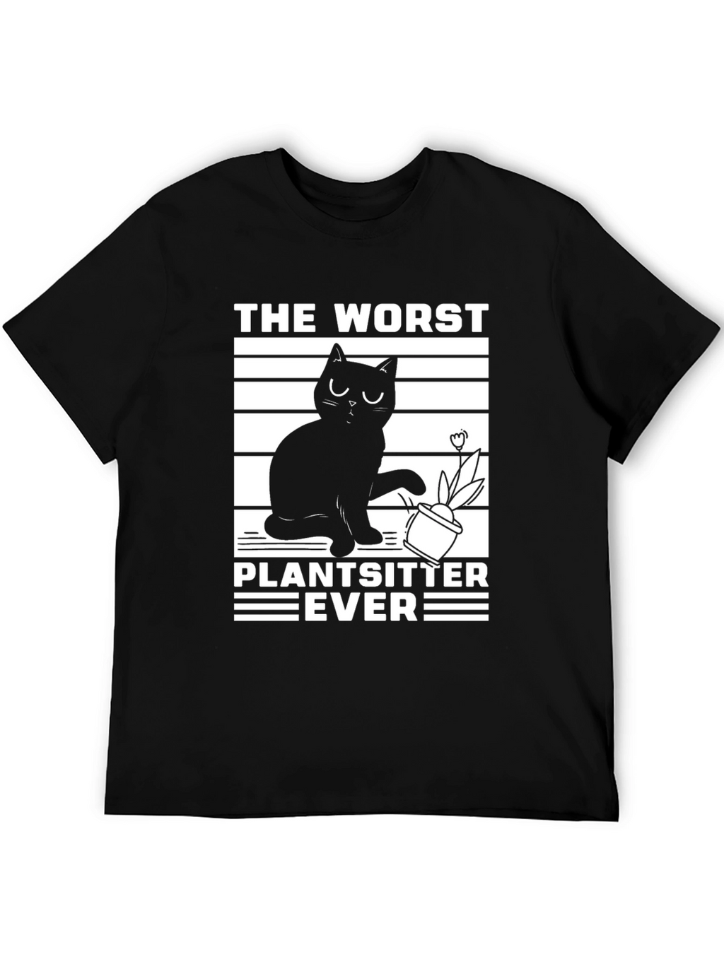 Funny Cat Plant Sitter T-Shirt