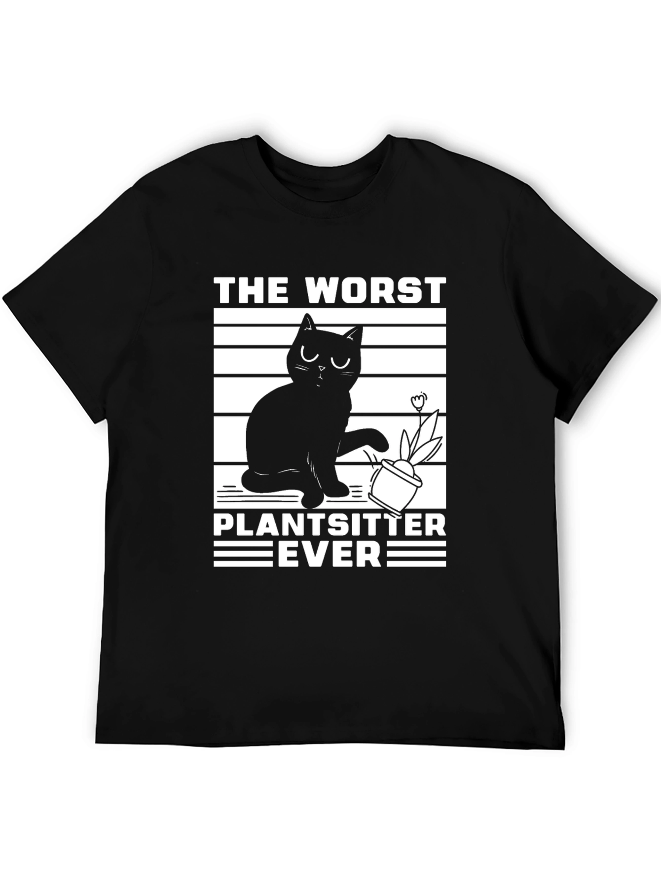 Funny Cat Plant Sitter T-Shirt
