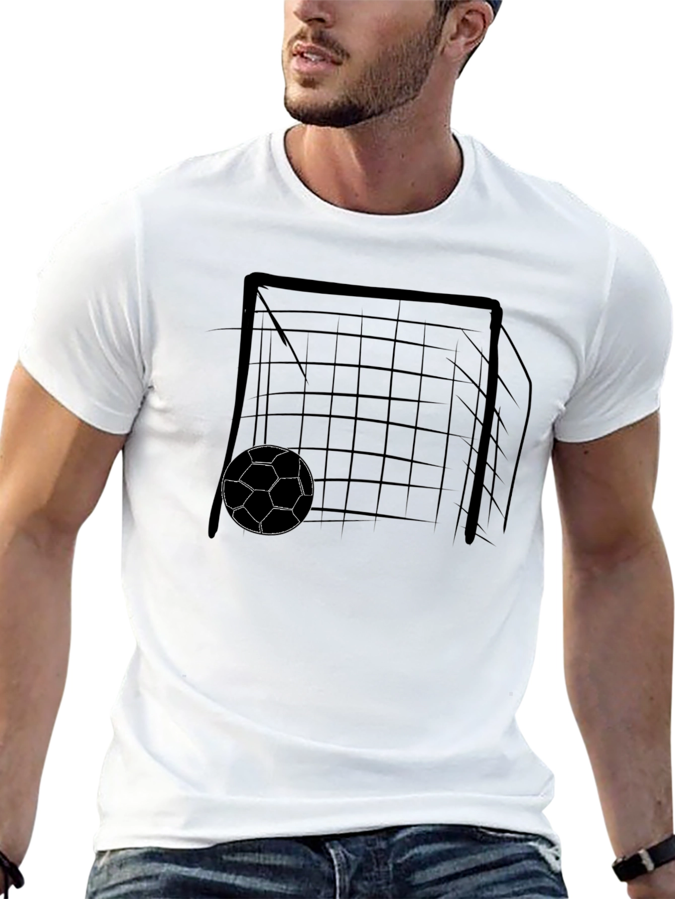 Soccer Goal Graphic Tee - Black T-Shirt