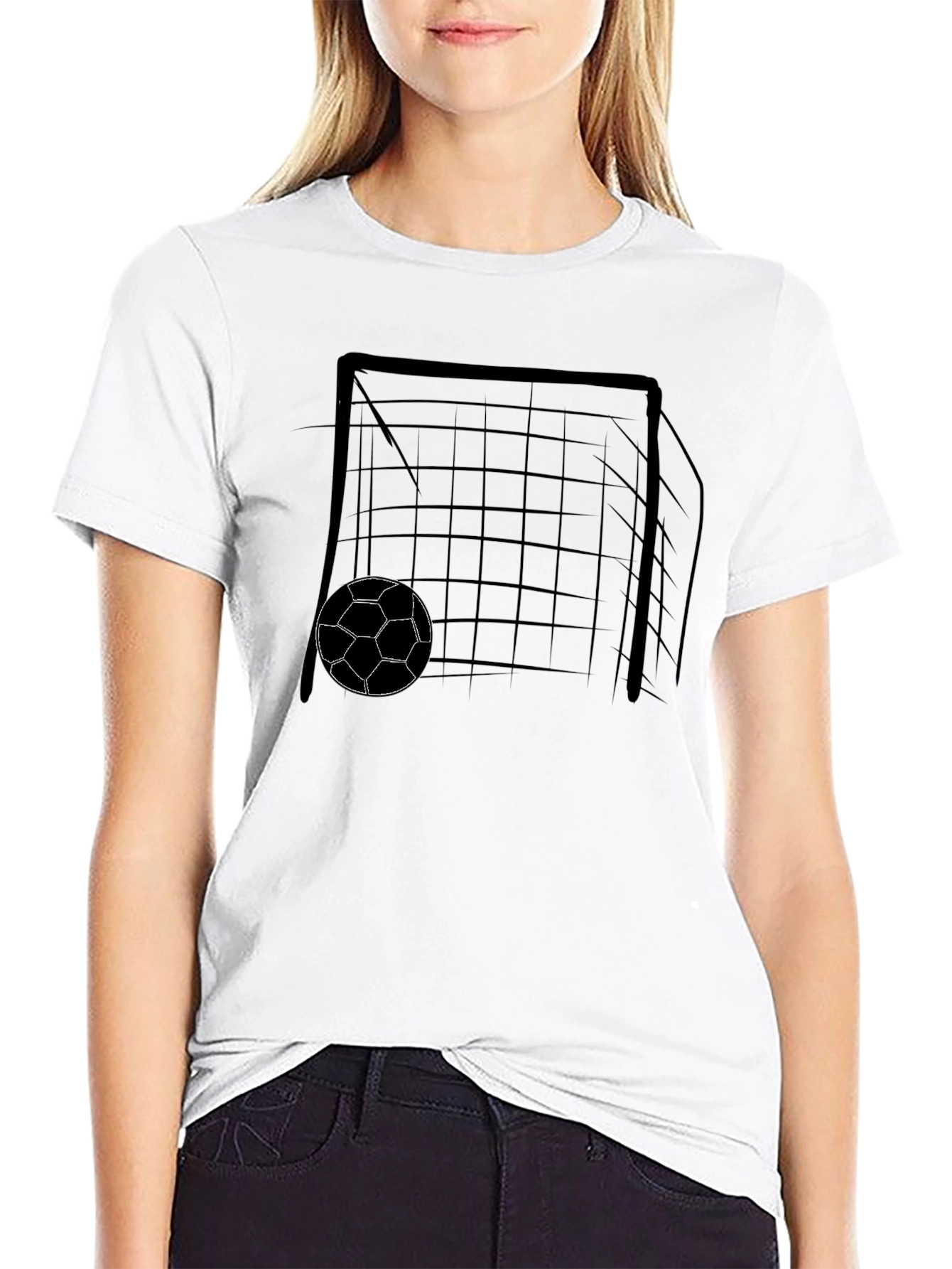 Soccer Goal Graphic Tee - Black T-Shirt