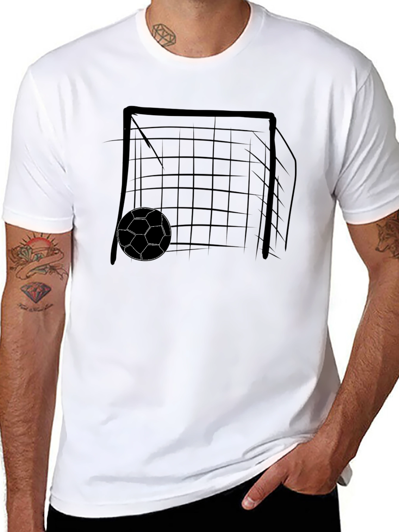 Soccer Goal Graphic Tee - Black T-Shirt