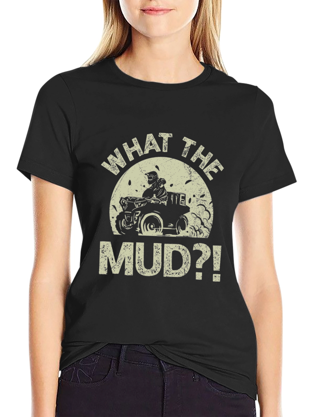 What The Mud?! ATV Rider Black Graphic Tee