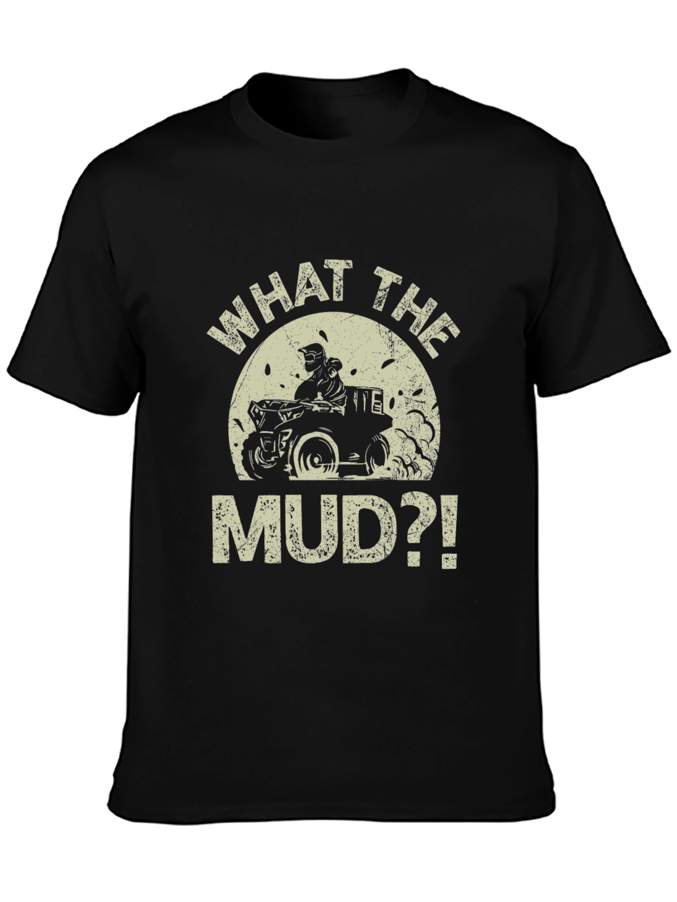 What The Mud?! ATV Rider Black Graphic Tee