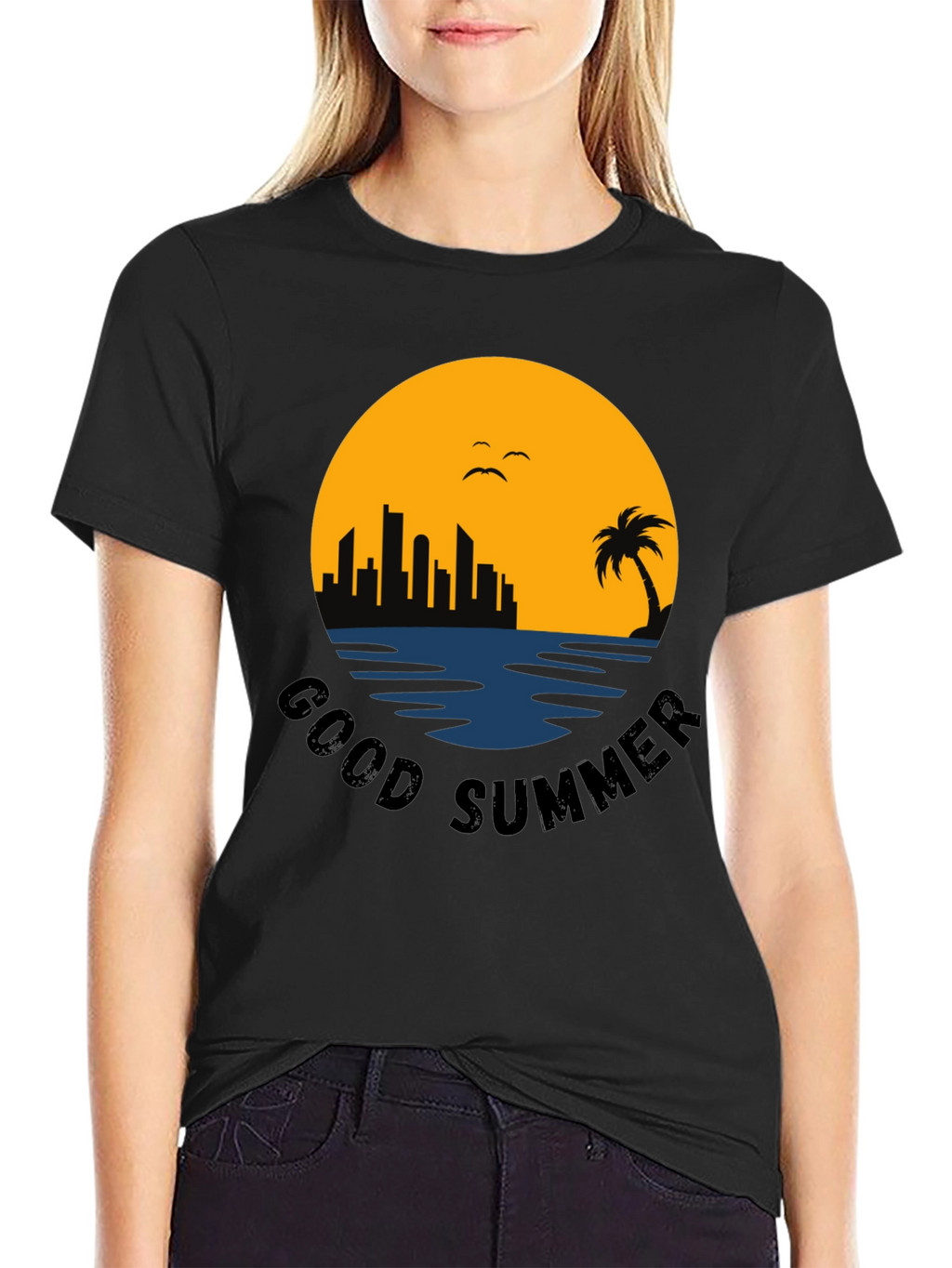 Good Summer Black Graphic Tee
