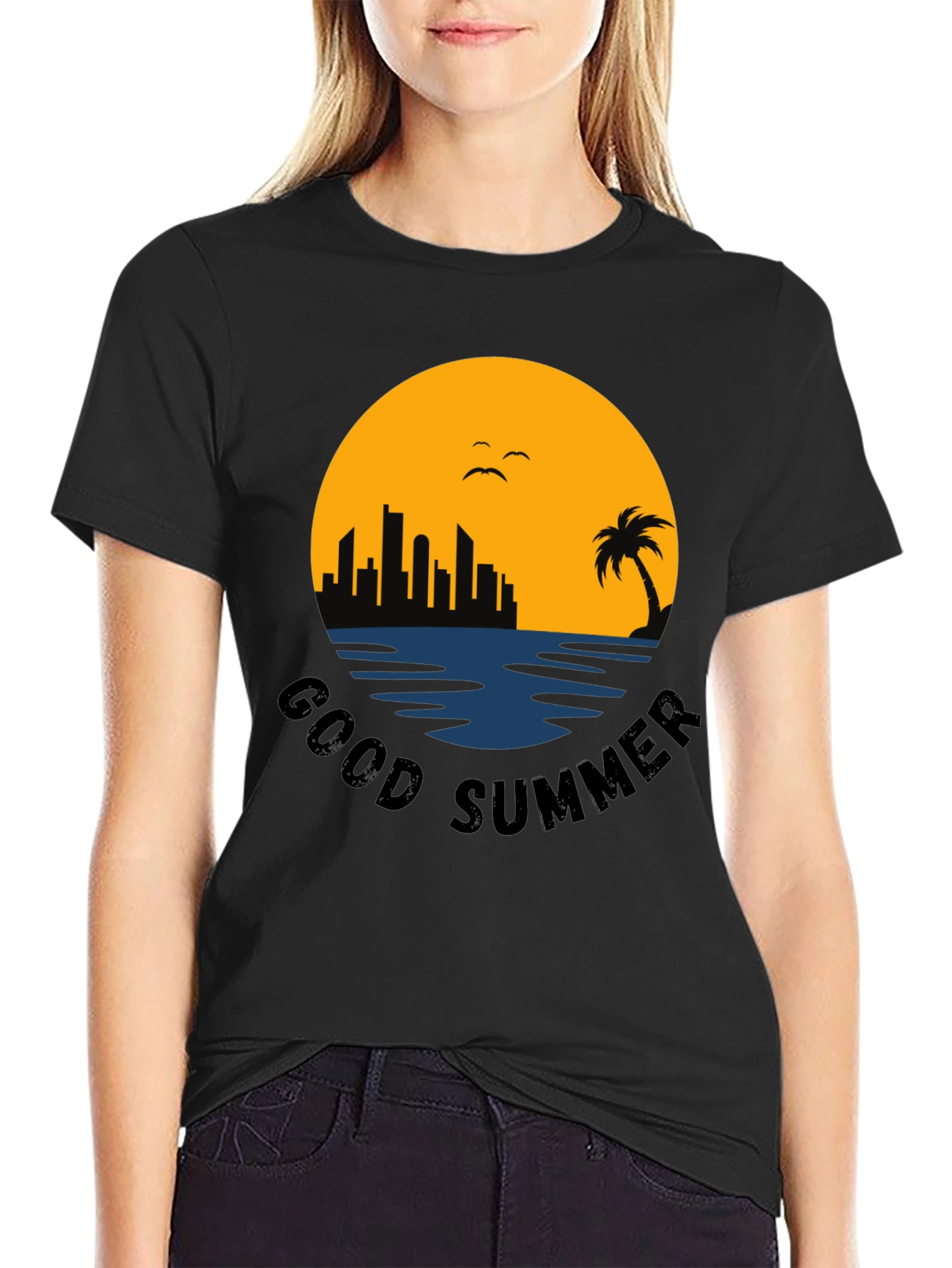 Good Summer Black Graphic Tee
