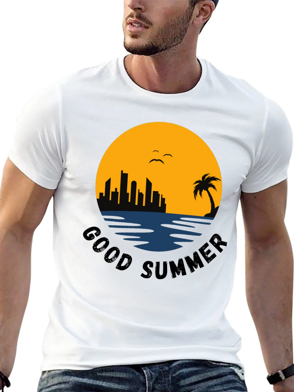 Good Summer Black Graphic Tee