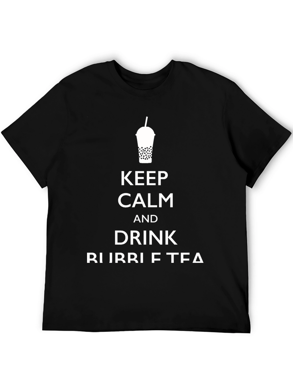 Keep Calm and Drink Bubble Tea Black T-Shirt