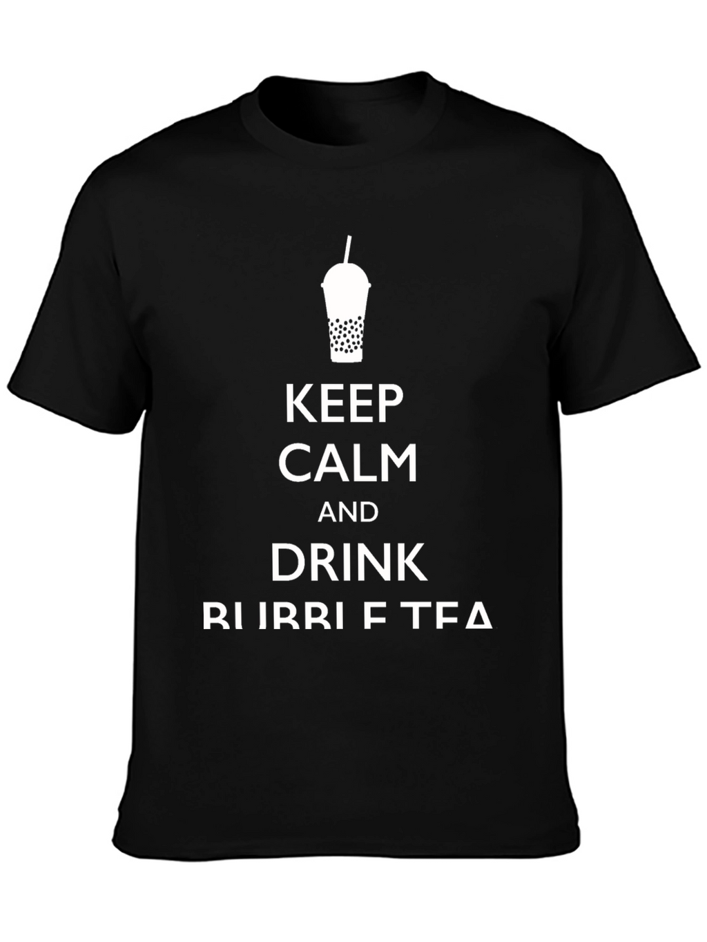 Keep Calm and Drink Bubble Tea Black T-Shirt