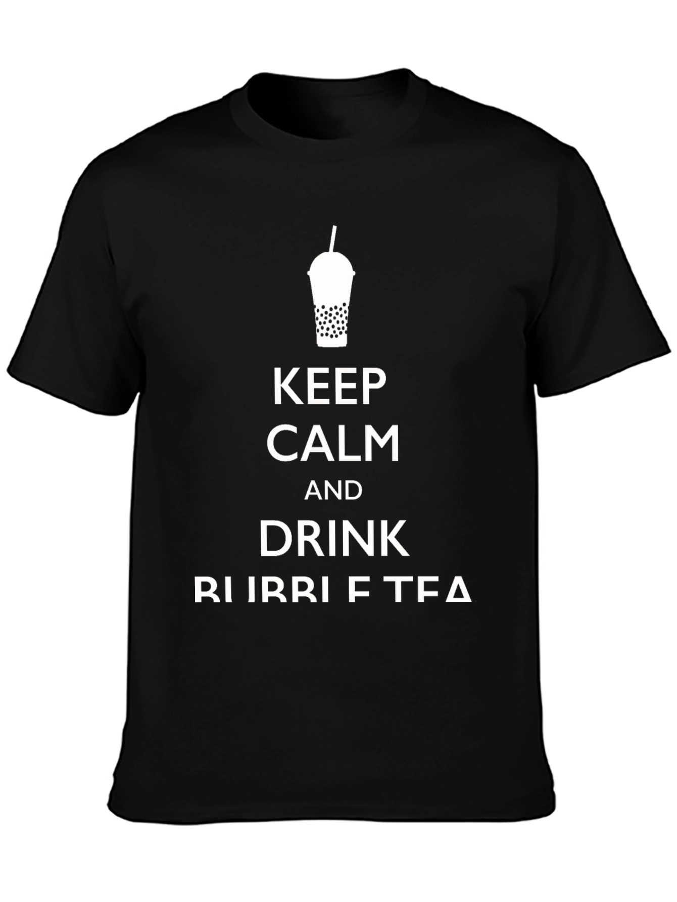 Keep Calm and Drink Bubble Tea Black T-Shirt