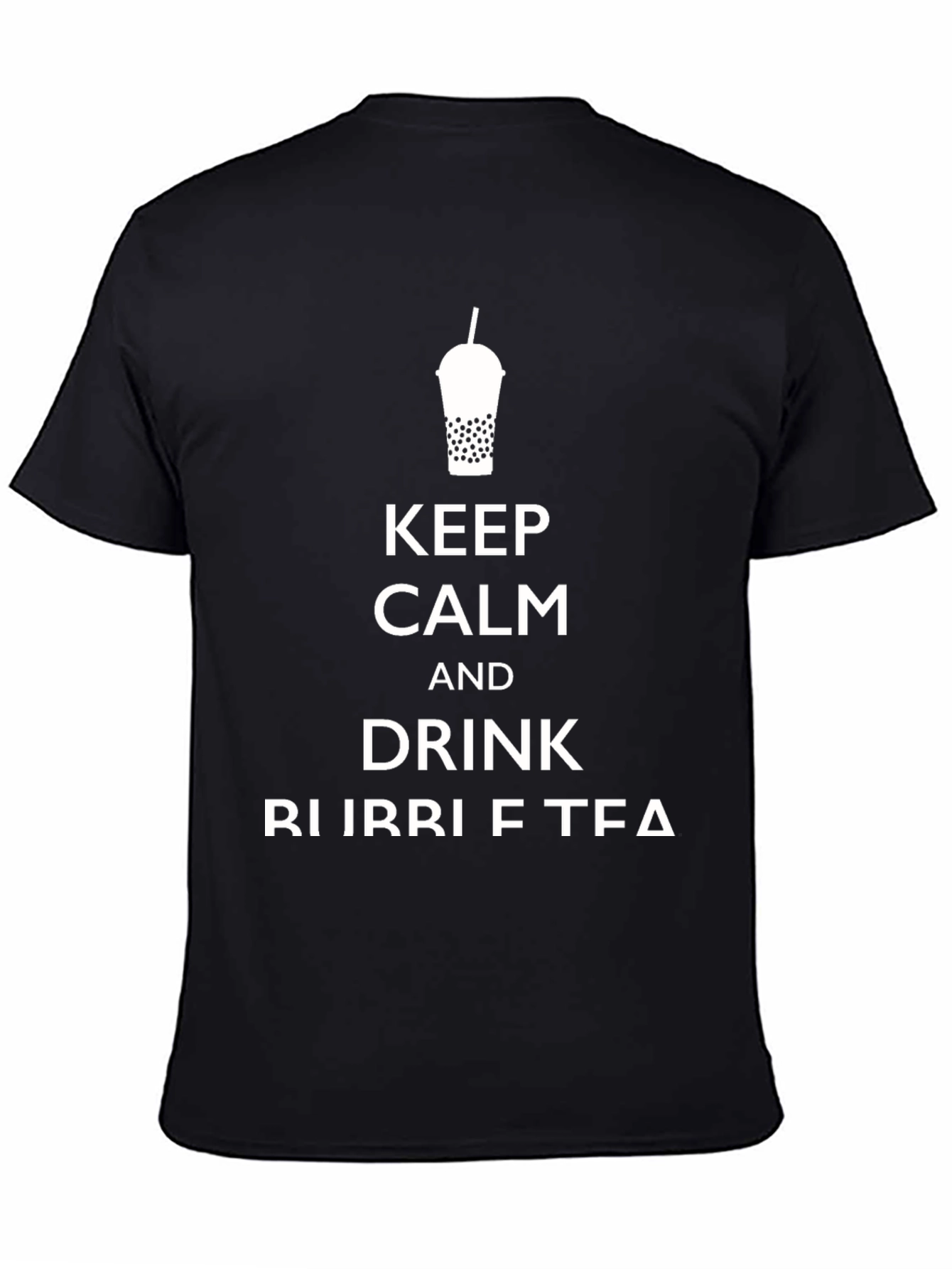 Keep Calm and Drink Bubble Tea Black T-Shirt