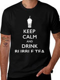 Keep Calm and Drink Bubble Tea Black T-Shirt