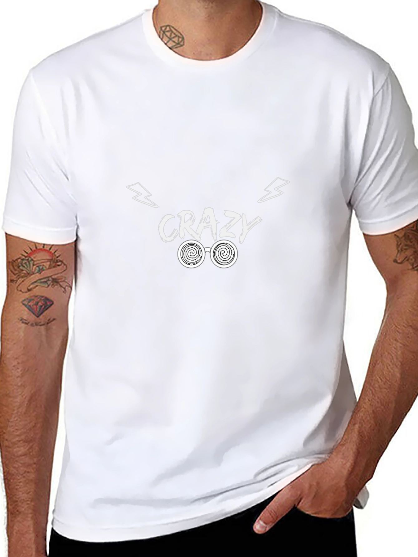 Crazy Graphic Tee - Trendy Cotton T-Shirt