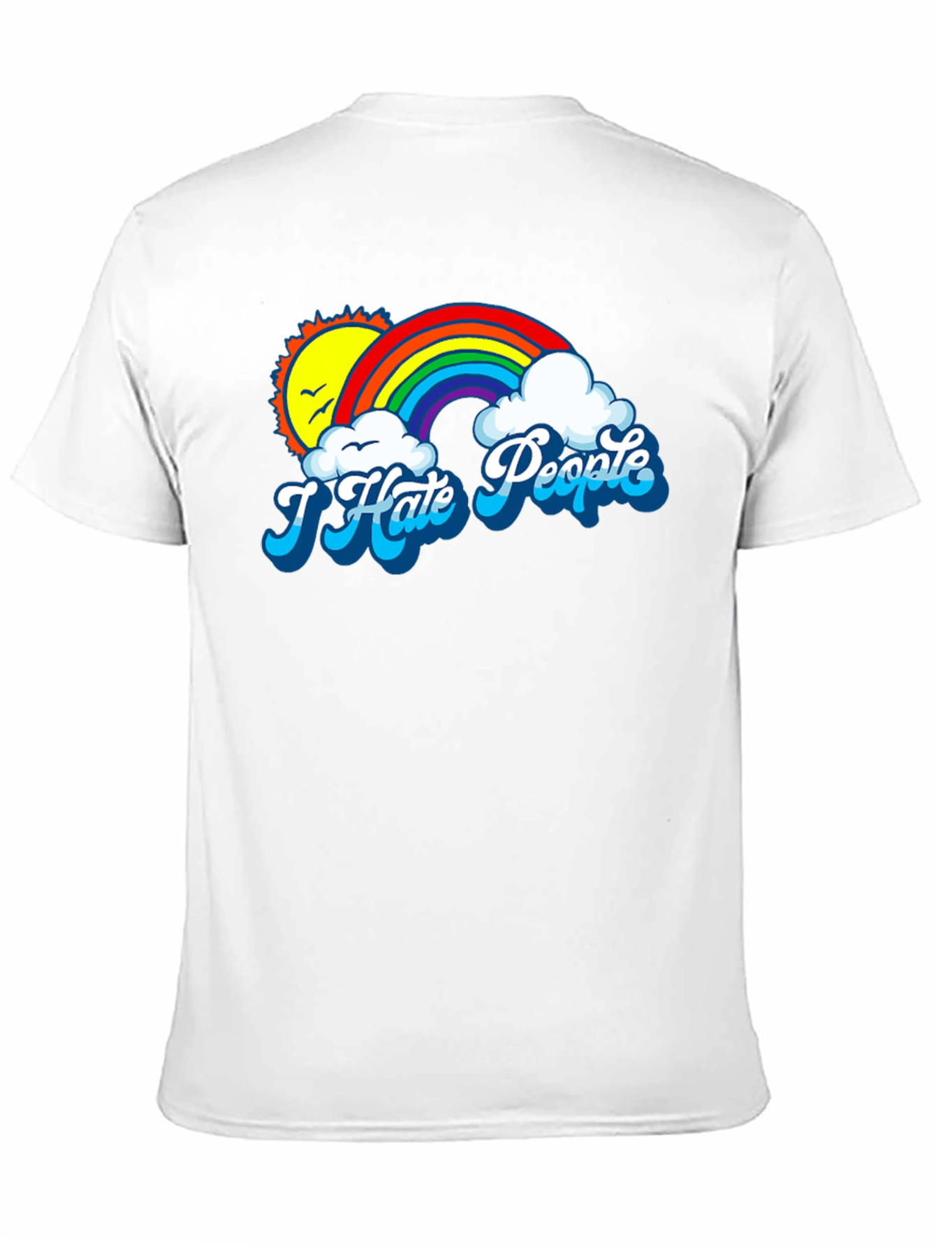 I Hate People Rainbow T-Shirt - Anti-Social Graphic Tee
