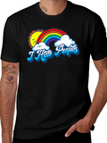 I Hate People Rainbow T-Shirt - Anti-Social Graphic Tee