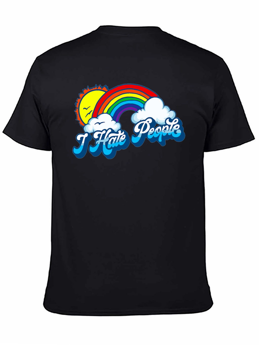 I Hate People Rainbow T-Shirt - Anti-Social Graphic Tee