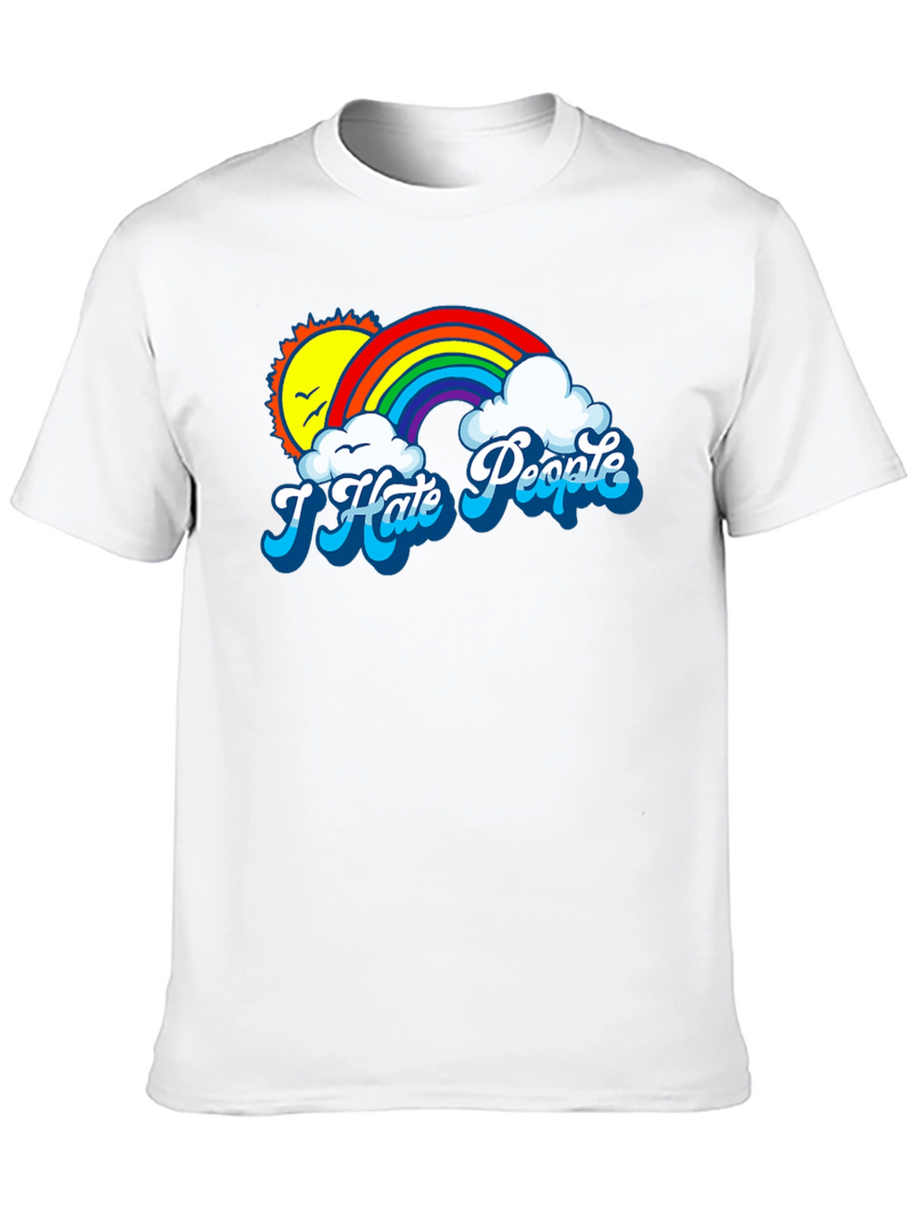 I Hate People Rainbow T-Shirt - Anti-Social Graphic Tee