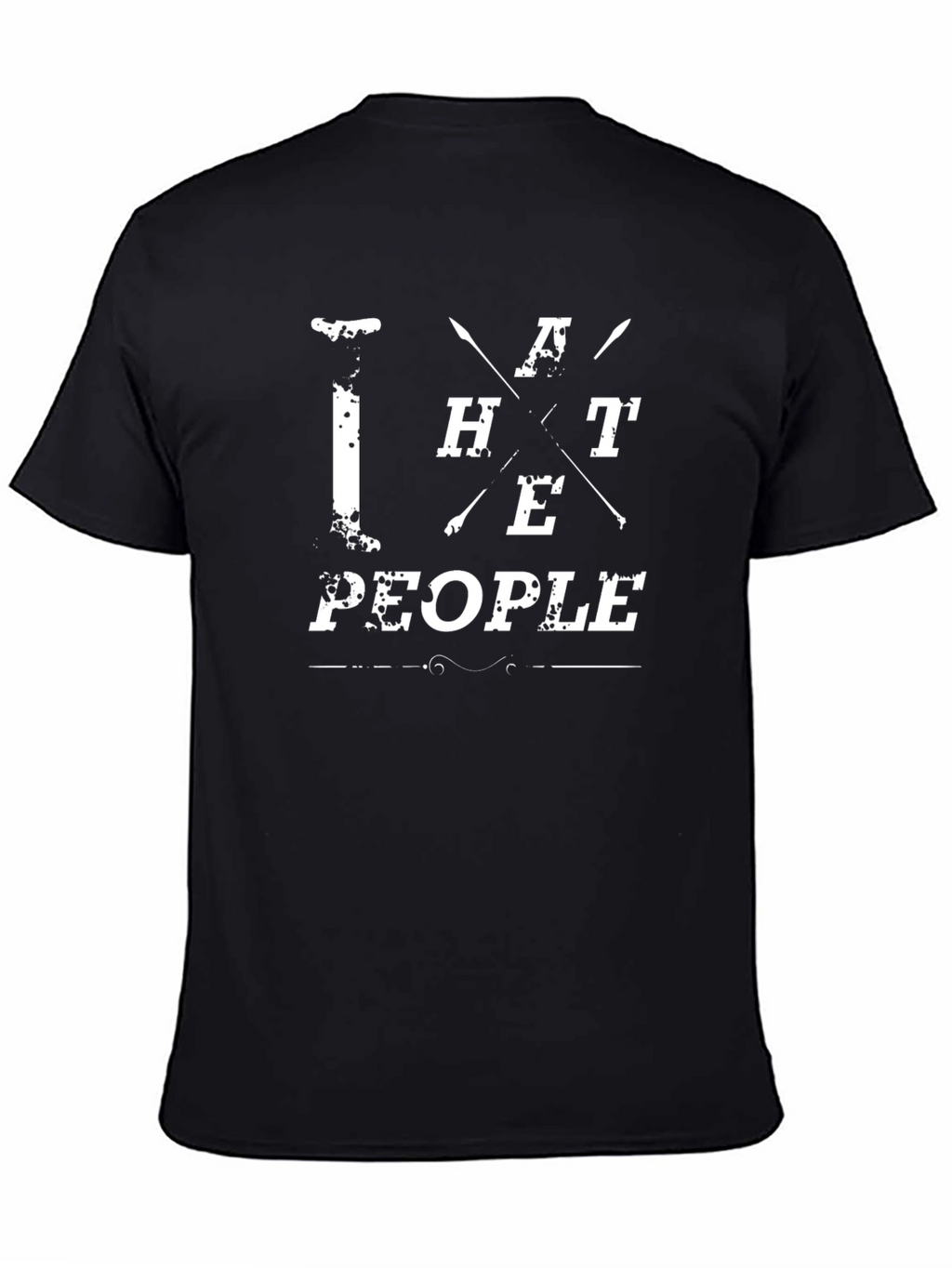 I HATE People Black Graphic Tee