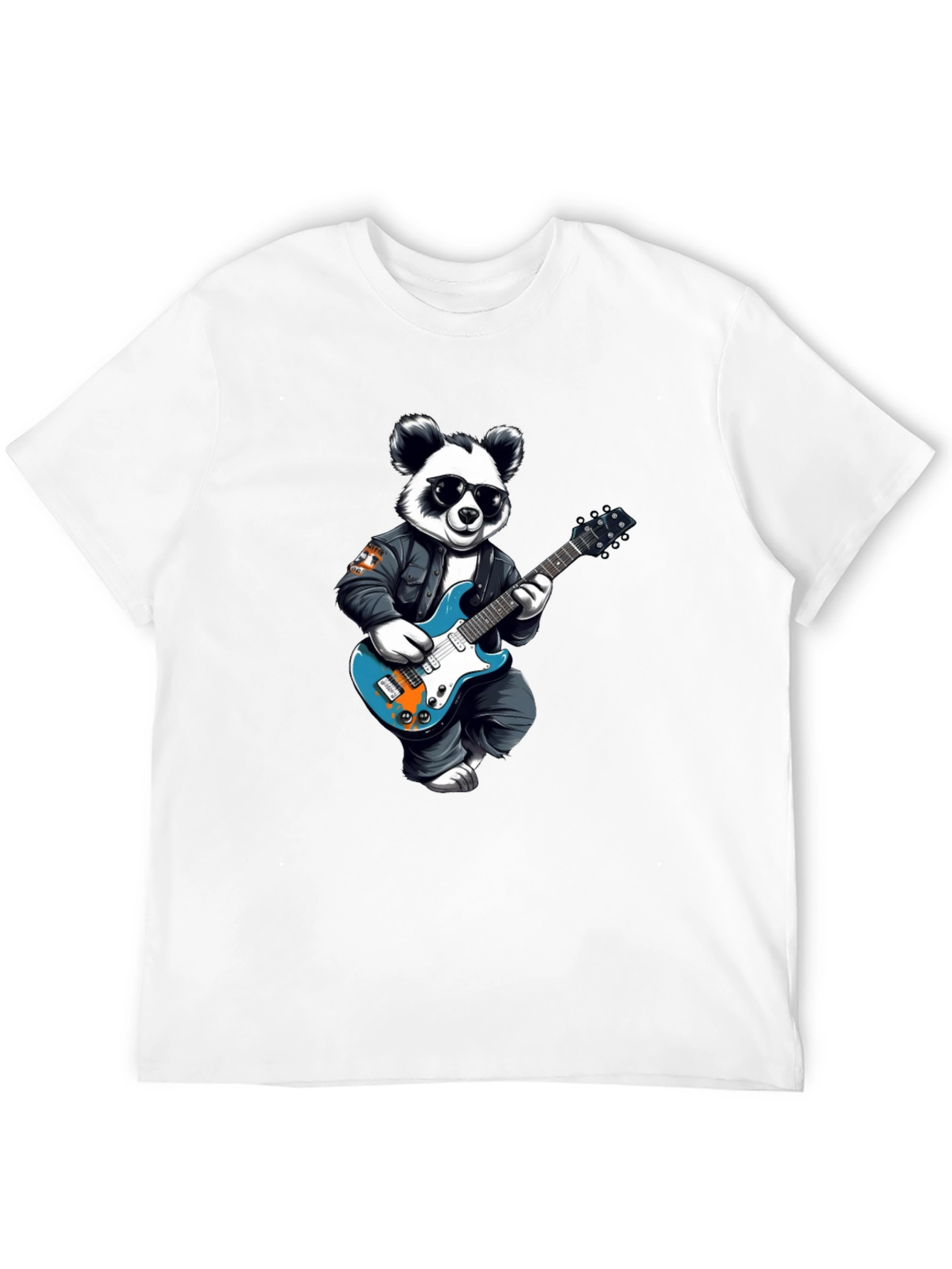 Cool Panda Rocker Graphic Tee - Black