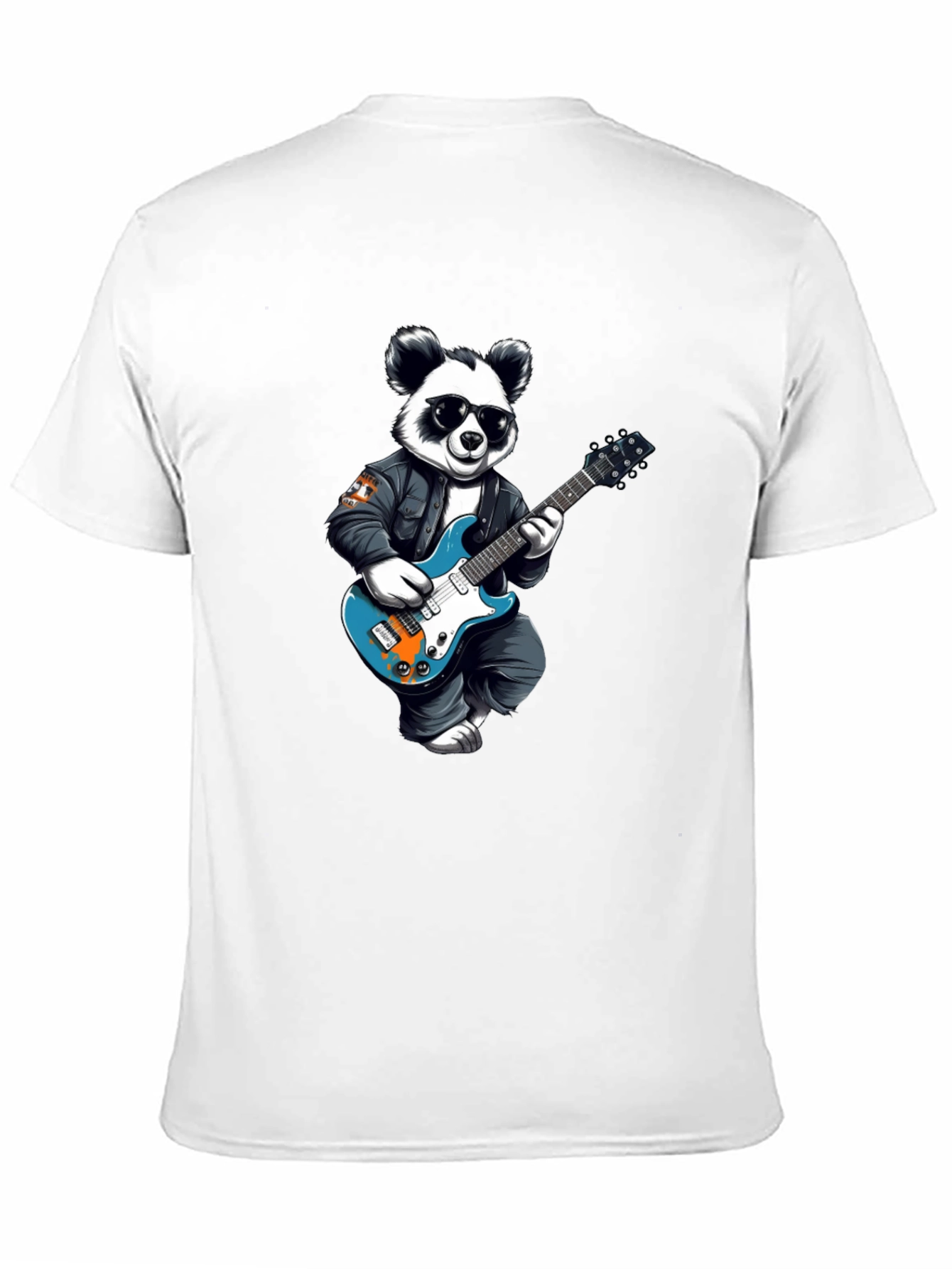 Cool Panda Rocker Graphic Tee - Black