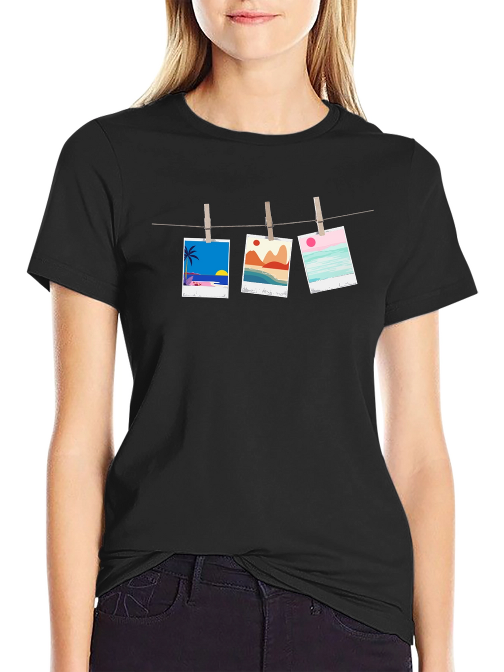 Hanging Photo T-Shirt - Beach Vibes