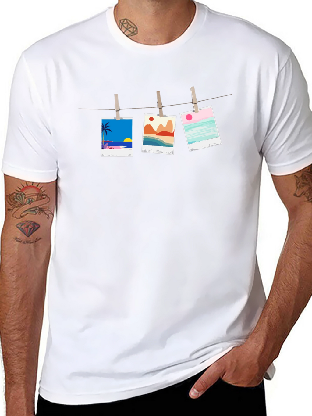 Hanging Photo T-Shirt - Beach Vibes