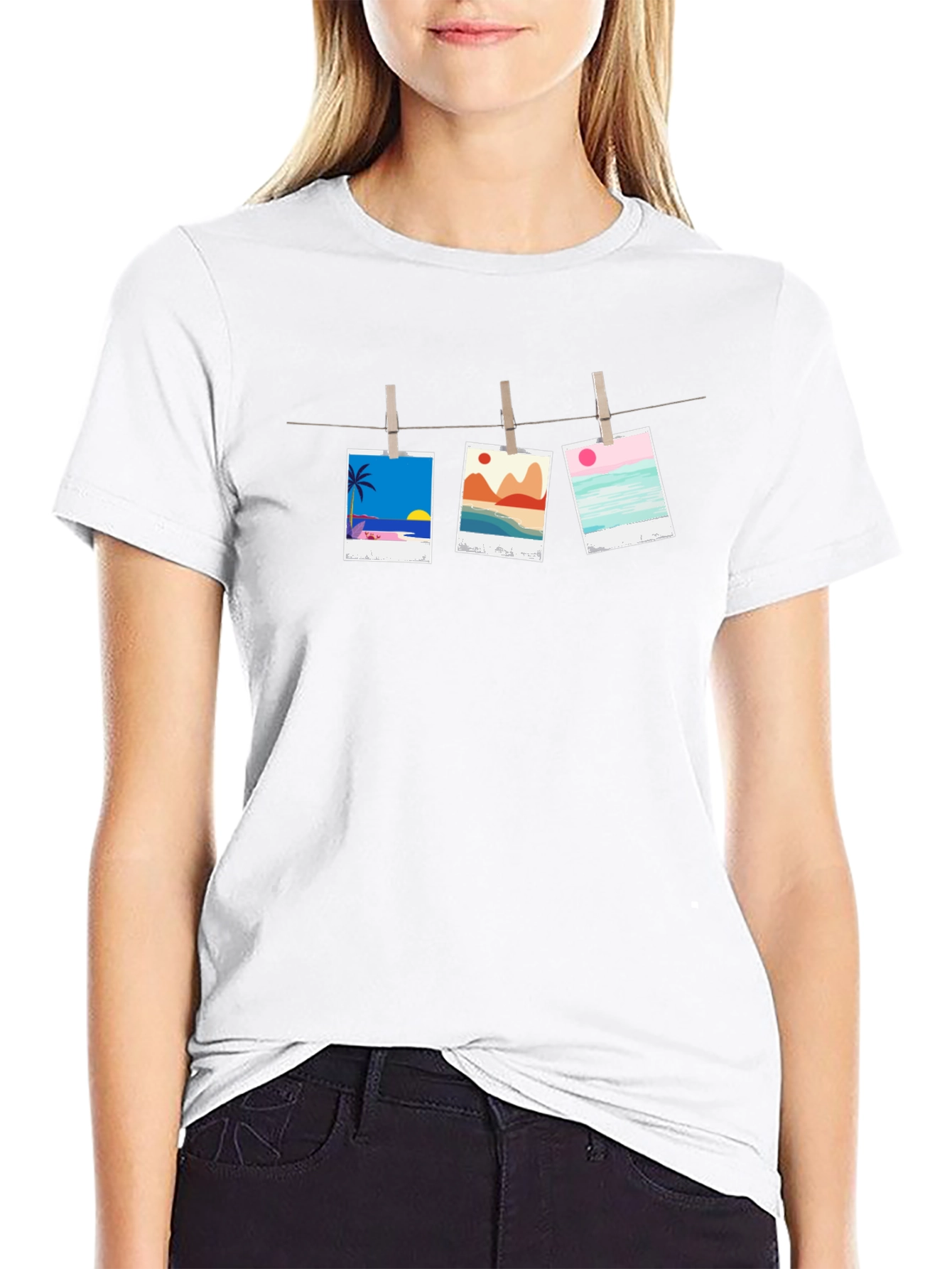 Hanging Photo T-Shirt - Beach Vibes