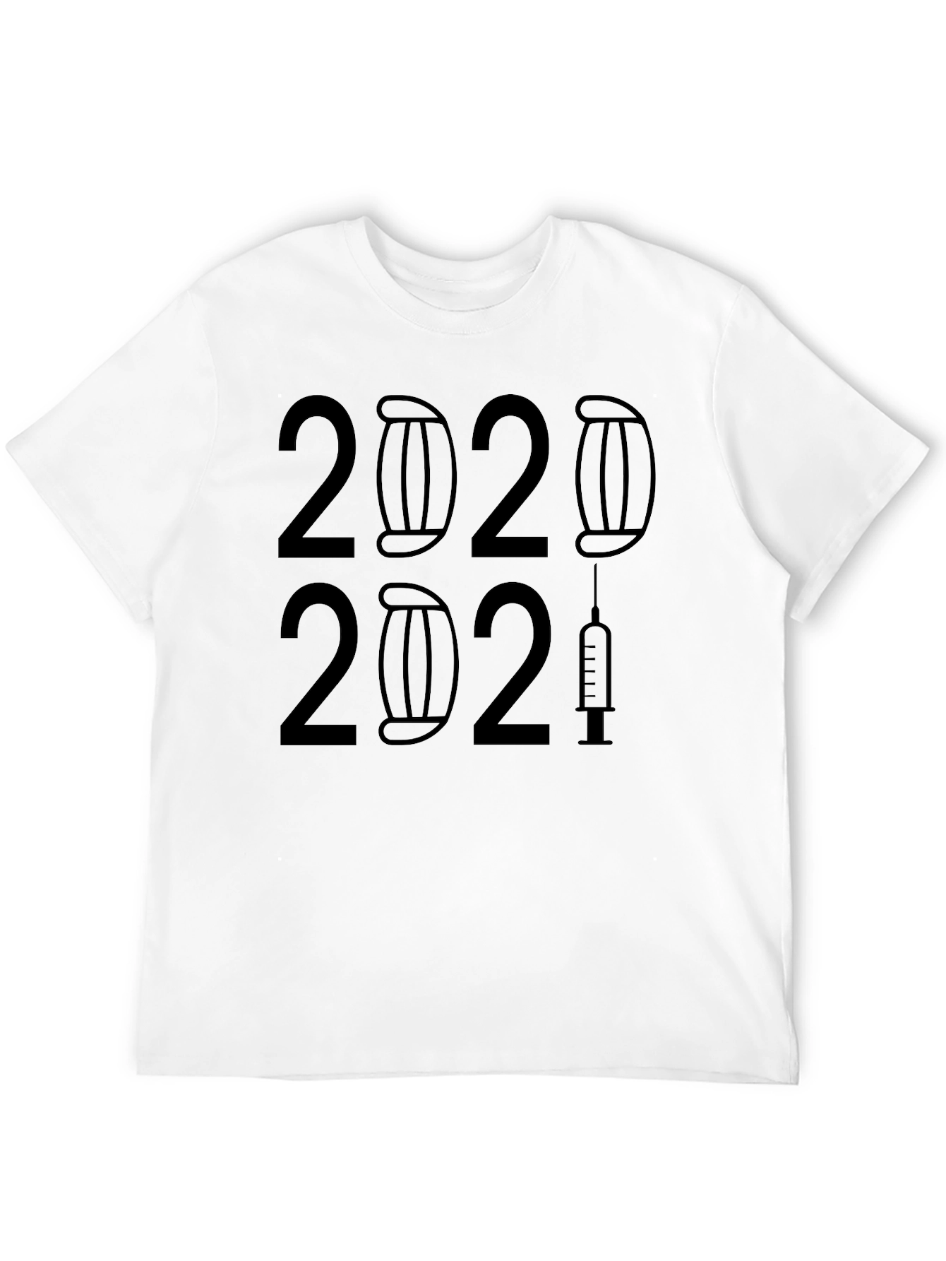 2020-2021 Masked & Vaxxed Black T-Shirt