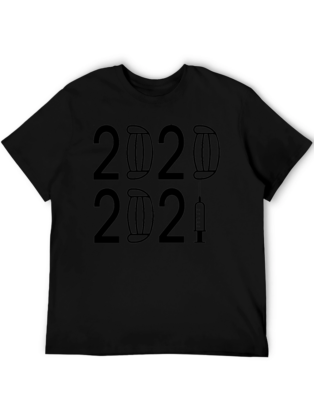 2020-2021 Masked & Vaxxed Black T-Shirt