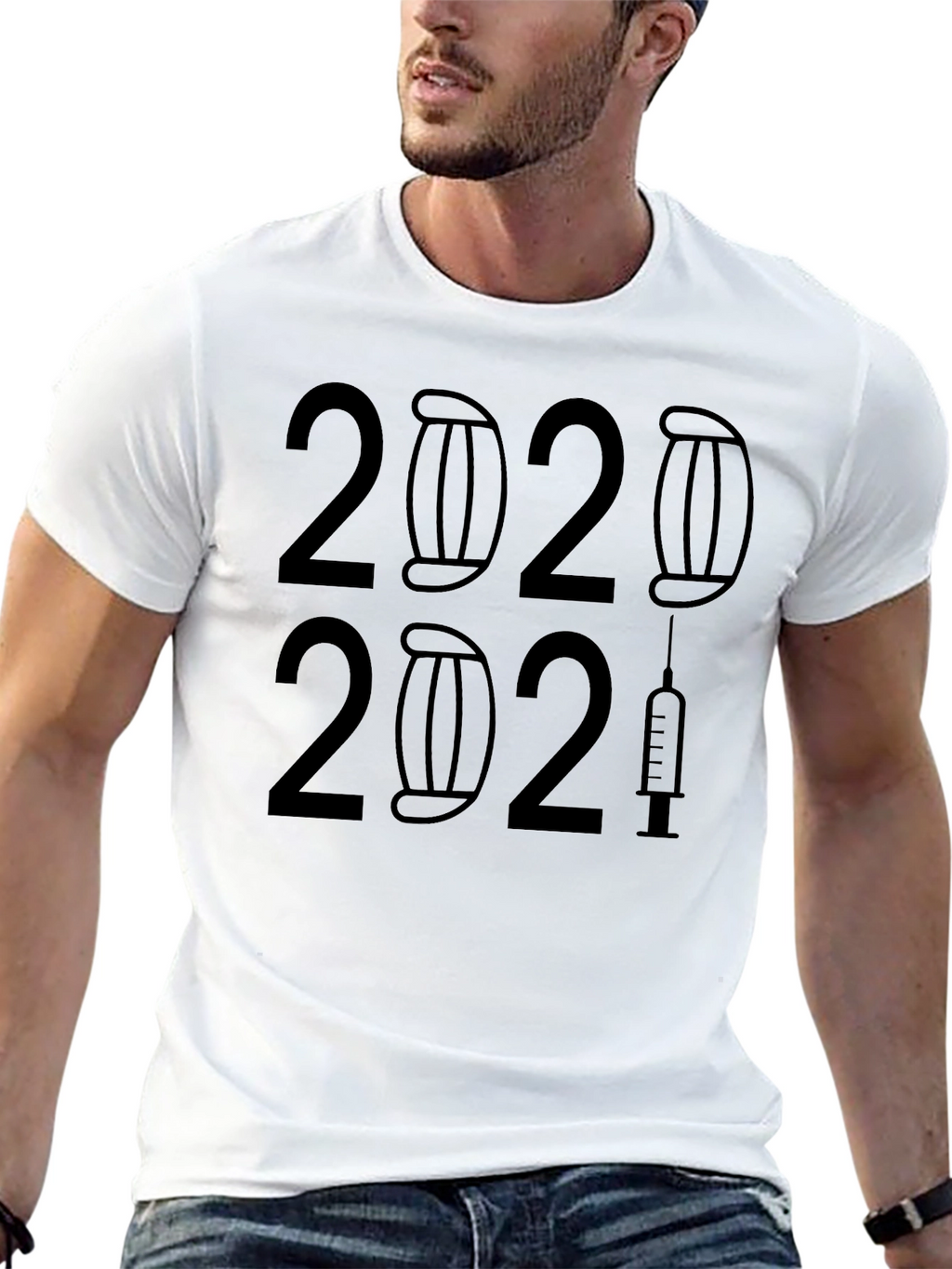 2020-2021 Masked & Vaxxed Black T-Shirt