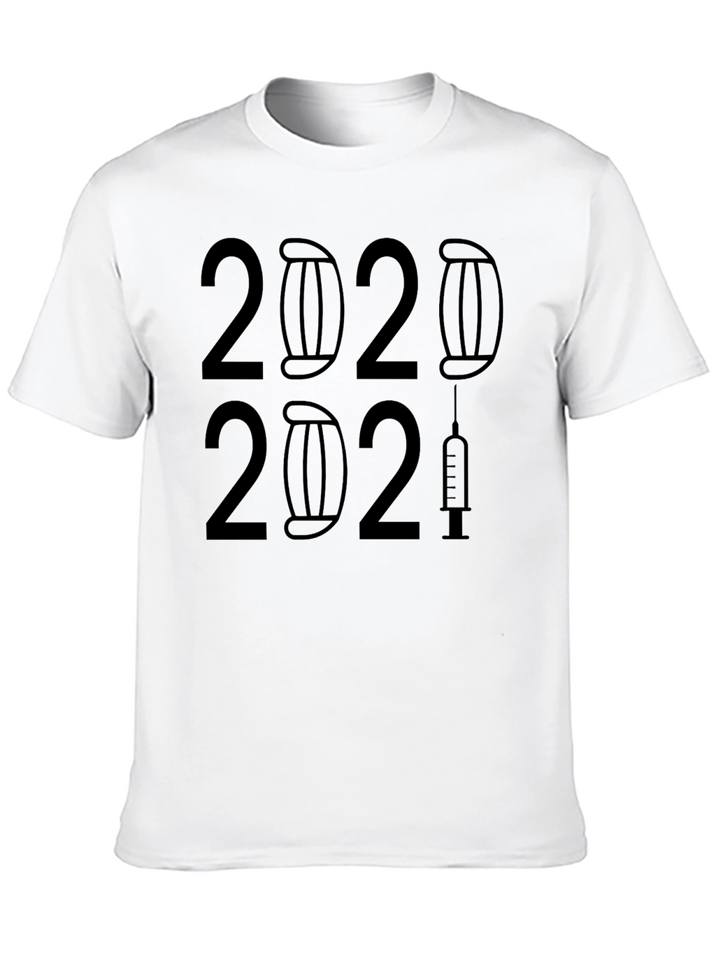 2020-2021 Masked & Vaxxed Black T-Shirt